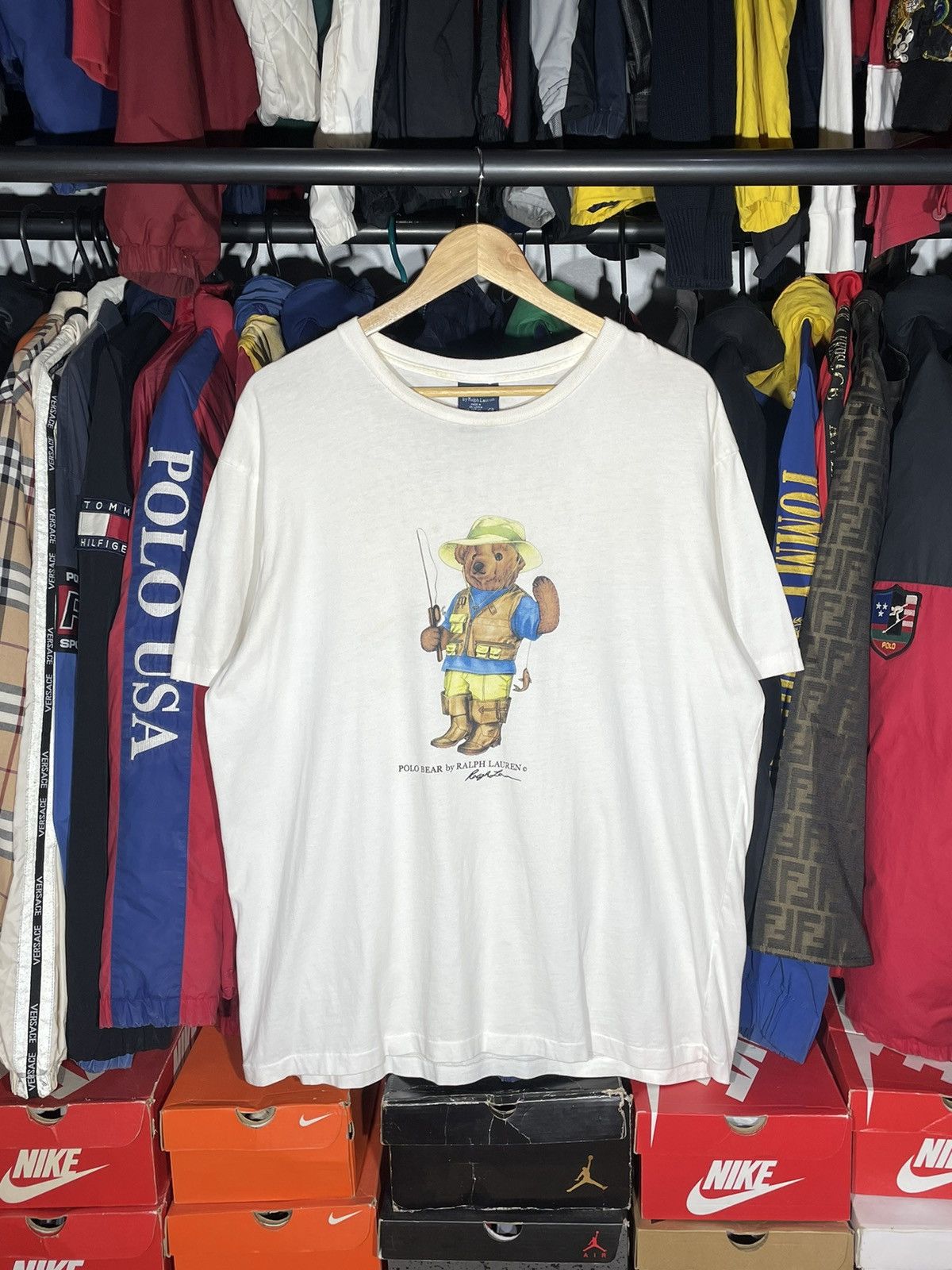 Polo Ralph Lauren × RRL Ralph Lauren × Vintage T-Shirt Polo Bear Fisherman OG Vintage Size US L / EU 52-54 / 3 - 1 Thumbnail