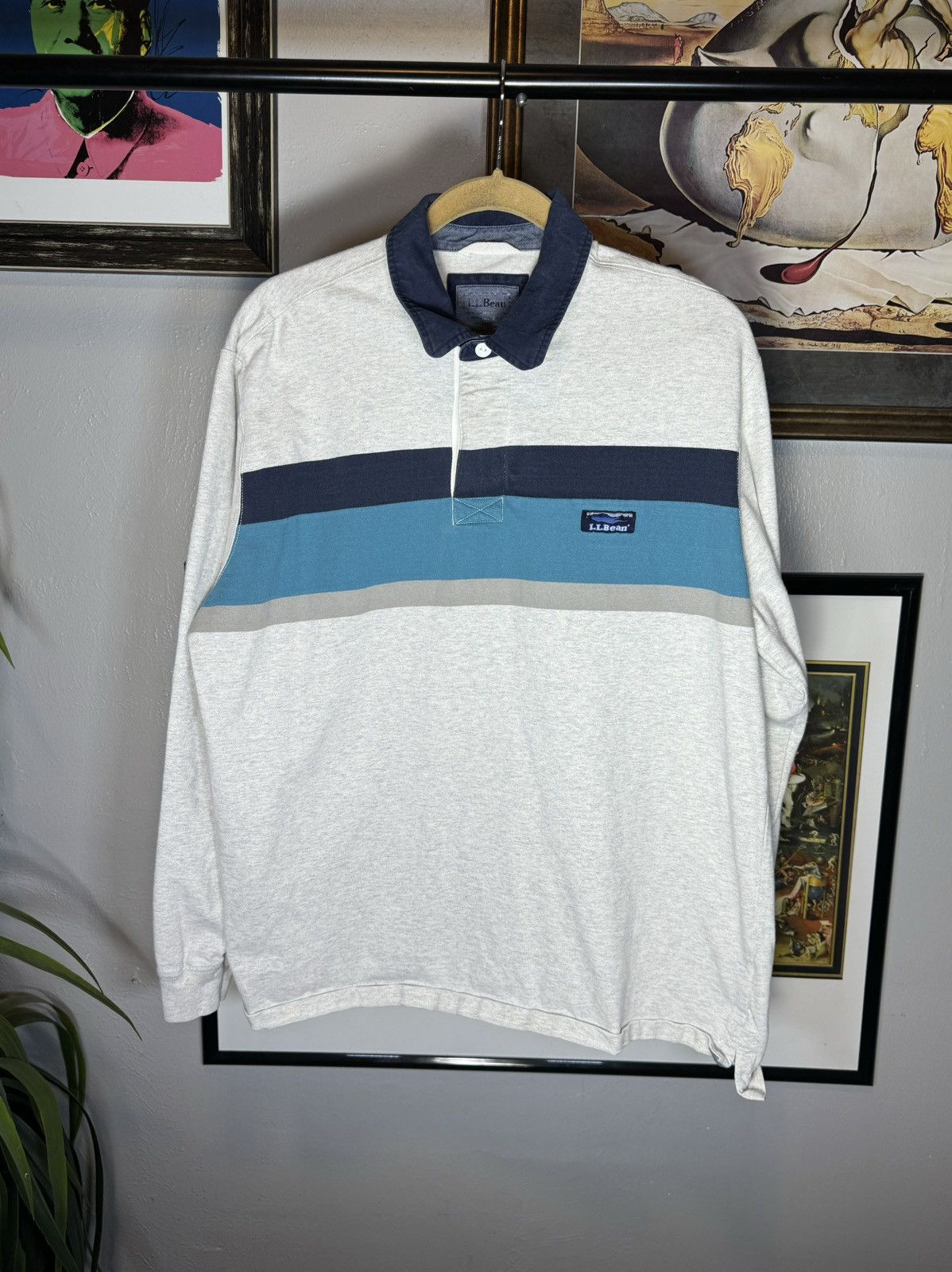 L.L. Bean Vintage L.L. Bean Rugby Shirt Size US L / EU 52-54 / 3 - 1 Thumbnail