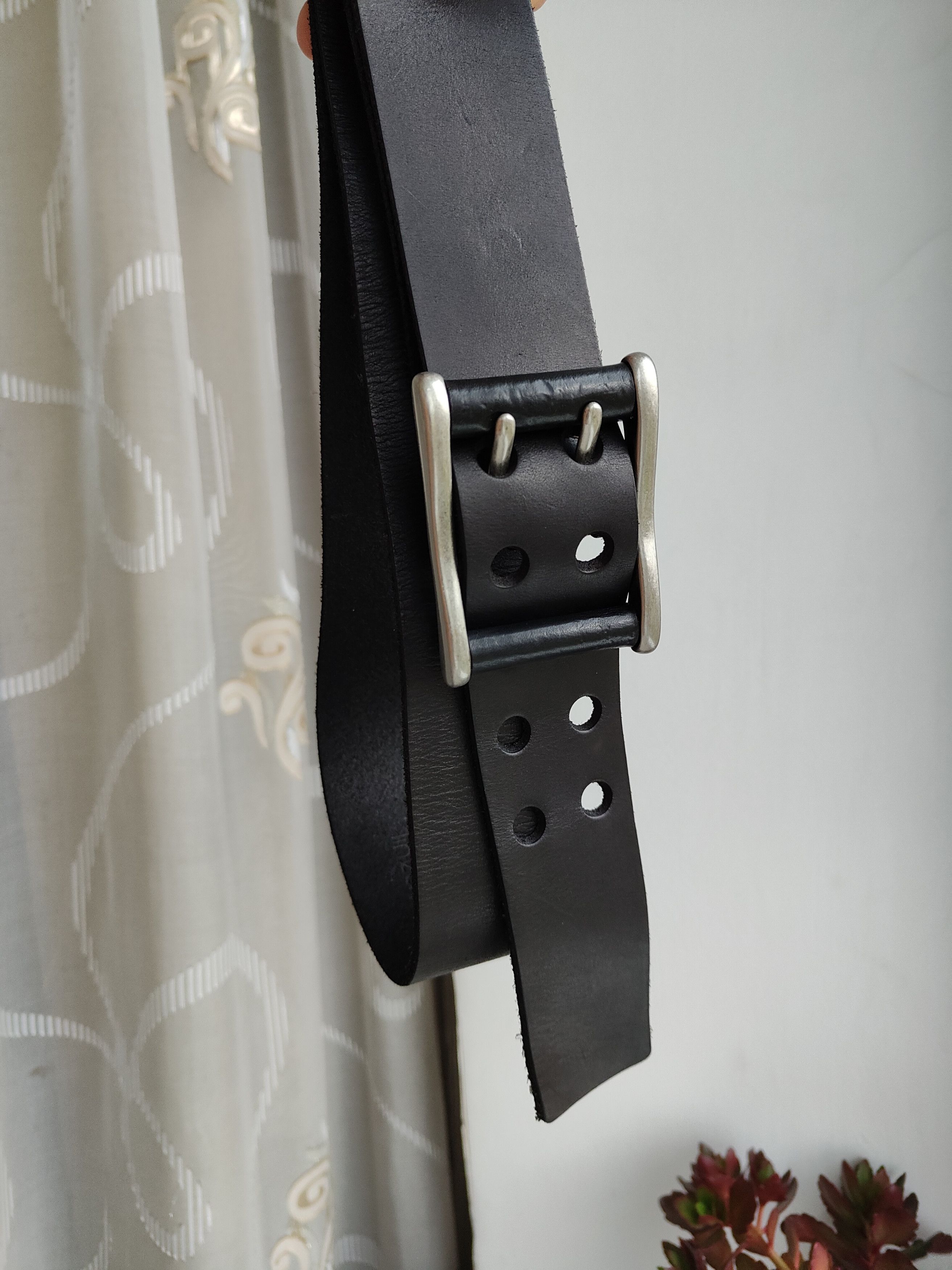 Genuine Leather Vintage Leather Belt Linea Pelle Genuine Leather Men's Belt Size ONE SIZE - 2 Thumbnail