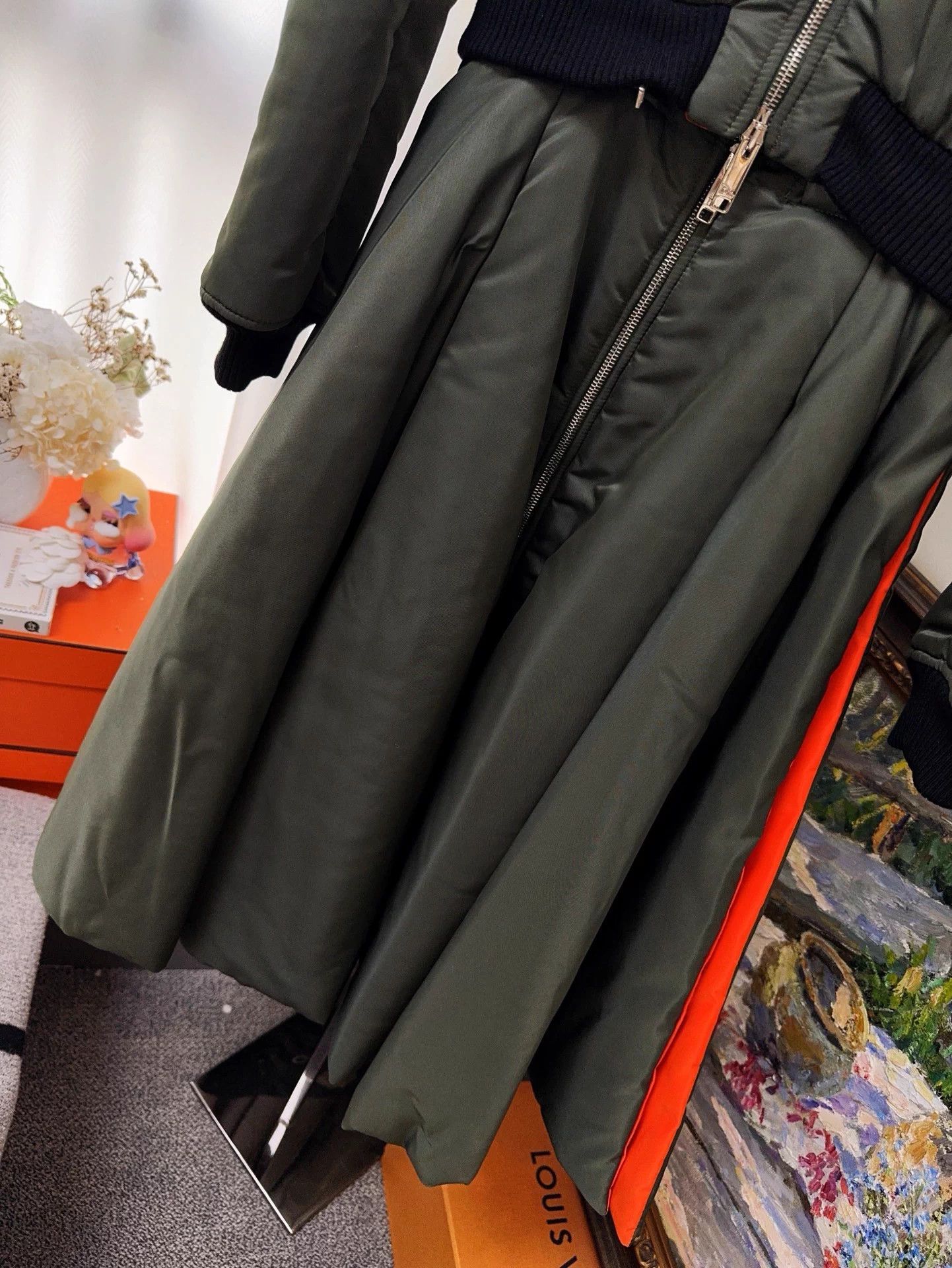 Dior Dior Military Green Color Blocked Baseball Long Coat Size S / US 4 / IT 40 - 4 Thumbnail