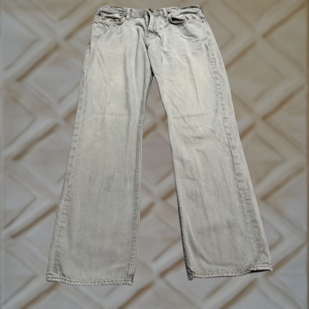 J.Crew J.Crew Jeans Mens 32 Gray Cotton Slim Fit Straight Leg Casual Denim 33x32 Size US 33 - 1 Thumbnail