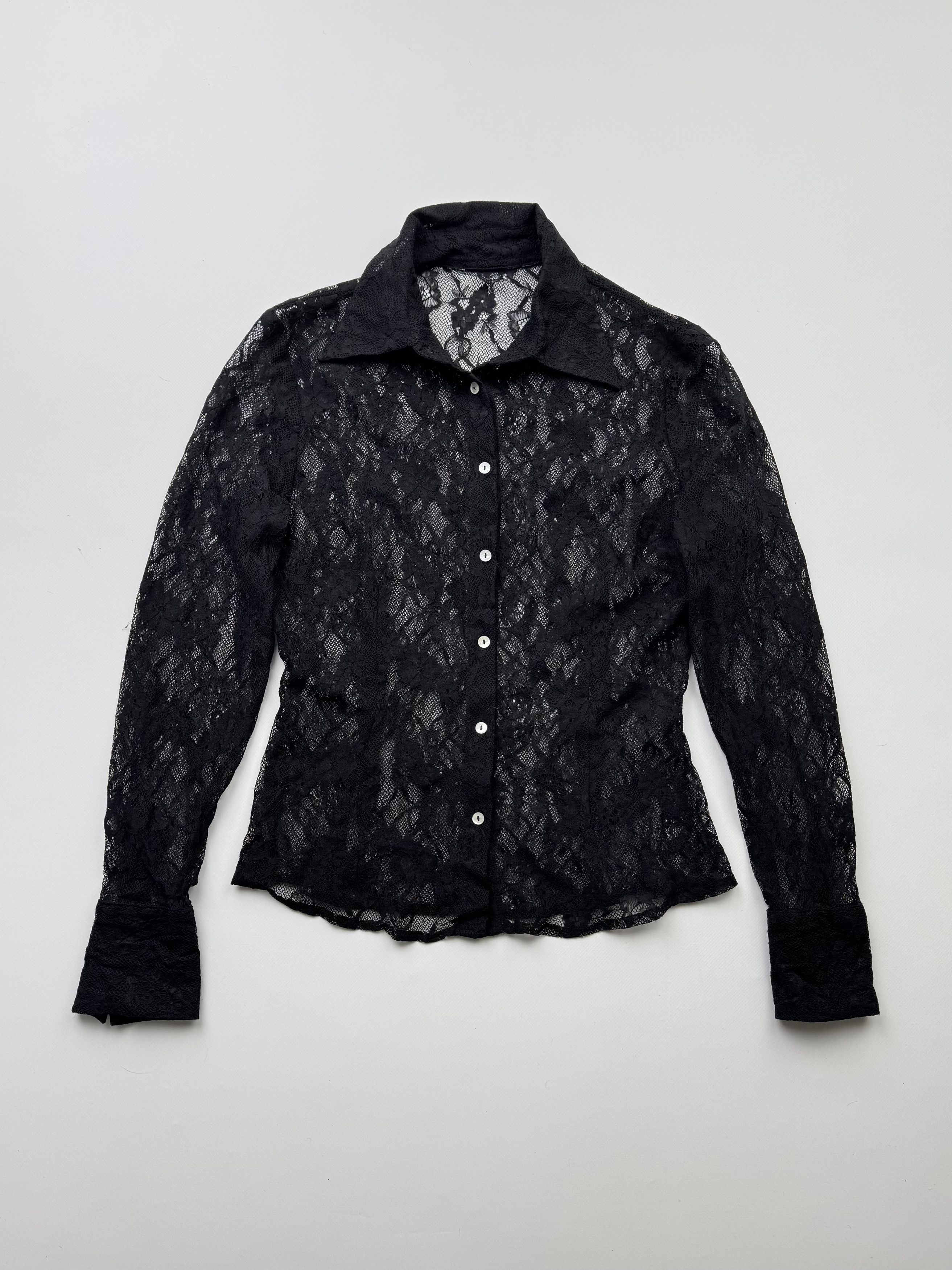 Vintage Vintage Mesh Lace Blouse B260 E2(V364) Size M / US 6-8 / IT 42-44 - 1 Thumbnail