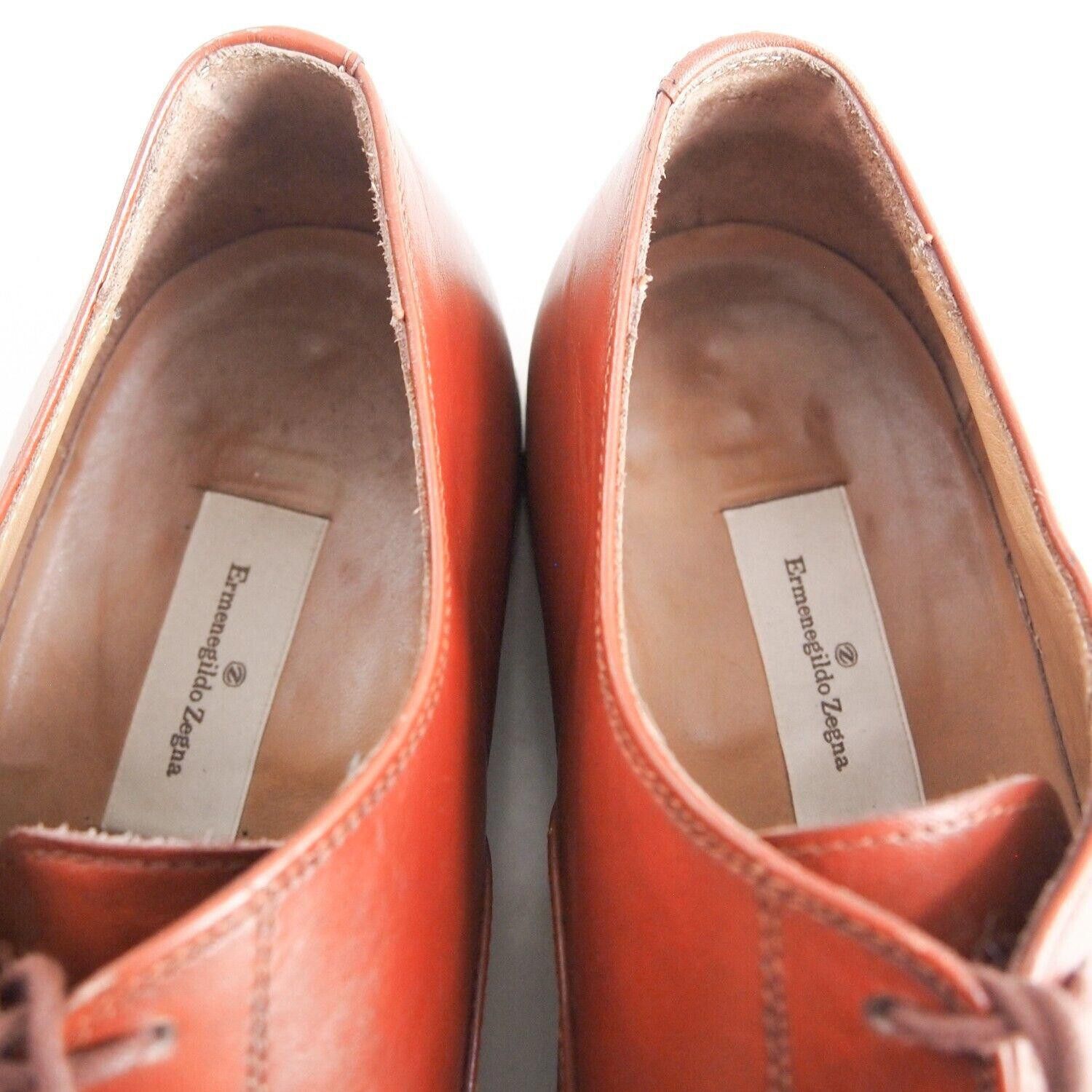 Ermenegildo Zegna Zegna Cap Toe Oxfords Saddle Brown Leather EU 42.5 US 9.5 Size US 9.5 / EU 42-43 - 4 Thumbnail