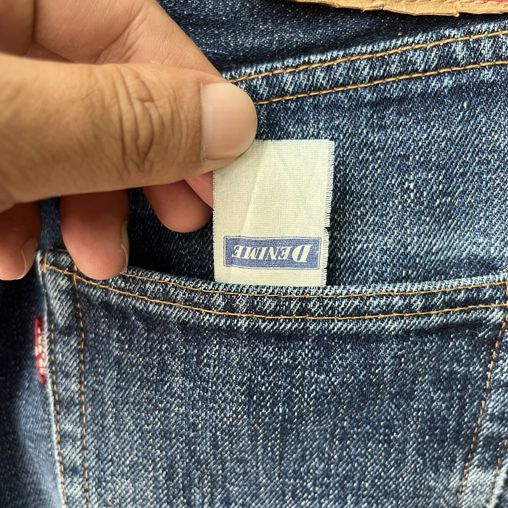 Denime Size 28x32.5 Vintage 80s Denime Big E Japan Denim Jean S1498 Size US 28 / EU 44 - 17 Thumbnail