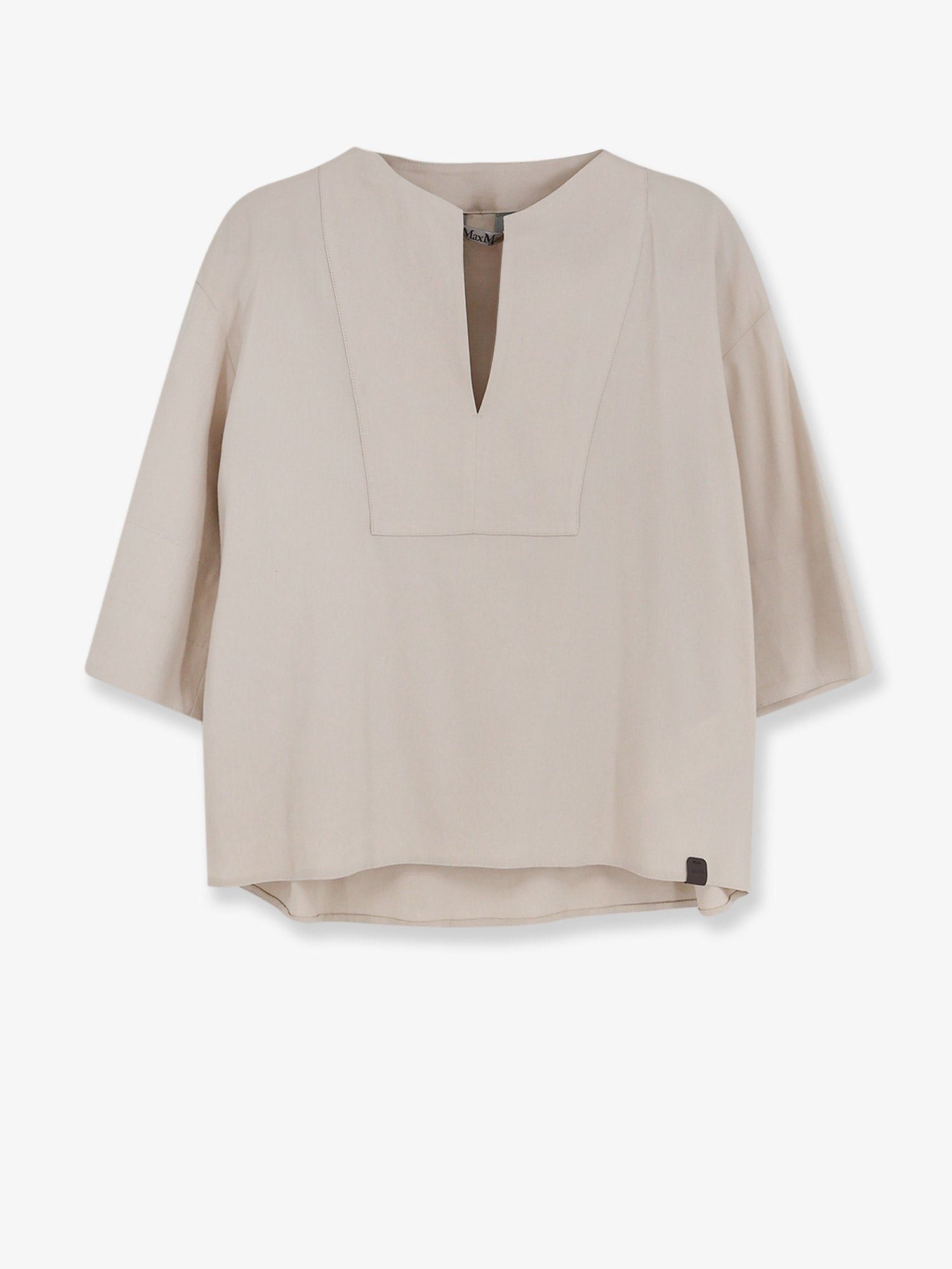 Max Mara Mxpsospiro Linen And Viscose Shirt Size M / US 6-8 / IT 42-44 - 1 Thumbnail