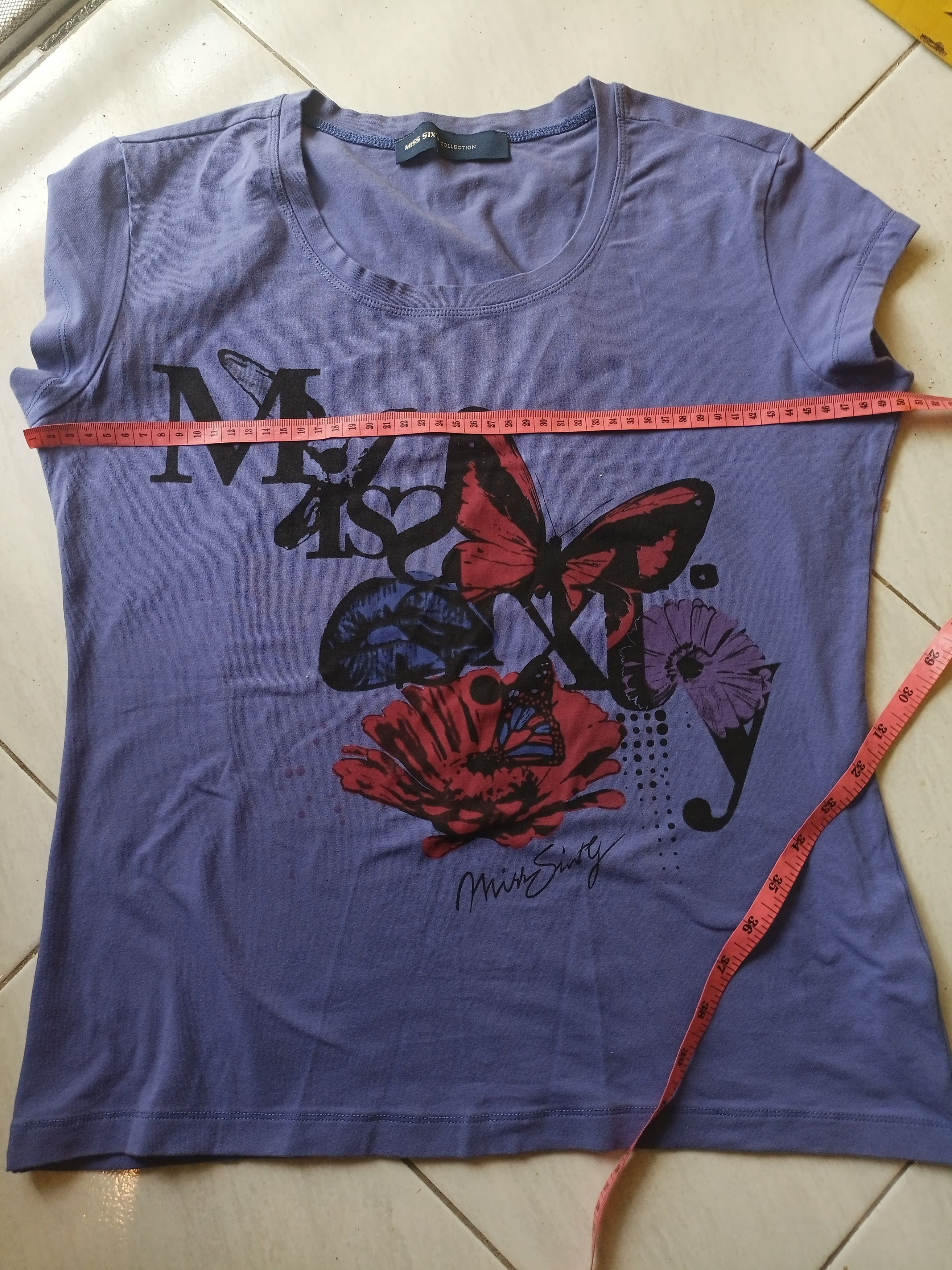 Miss Sixty Miss Sixty Collection Tee Short Sleeve Butterfly Print Size XXL / US 16-18 / IT 52-54 - 6 Thumbnail