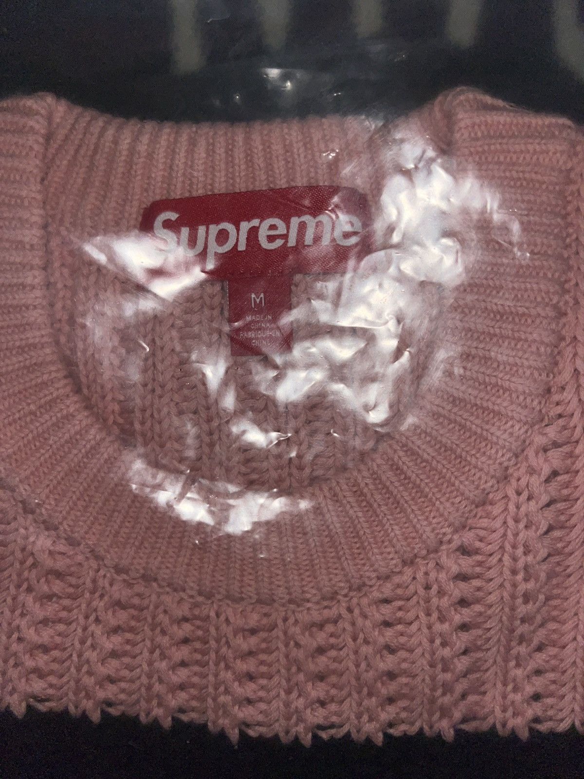 Supreme Loose Gauge Stripe small box knit 🩷🖤 Size US M / EU 48-50 / 2 - 3 Thumbnail