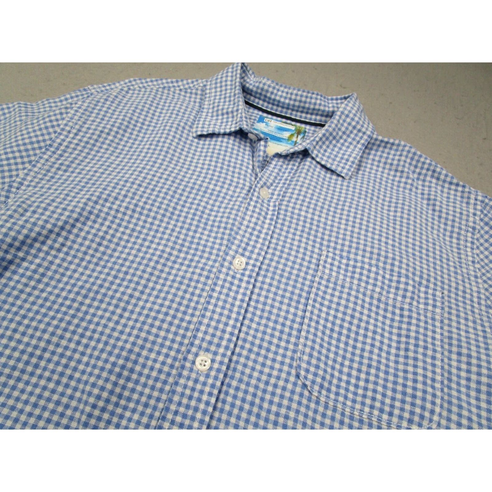Vintage VINTAGE Georg Roth Los Angeles Men's Shirt Long Sleeve Button-Up Casual Summer Cotton Linen Blue 90s Size US L / EU 52-54 / 3 - 2 Thumbnail