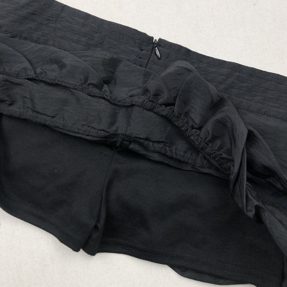 Designer × Japanese Brand Murua Black Micro Mini Skirt Size 30" / US 8 / IT 44 - 3 Thumbnail