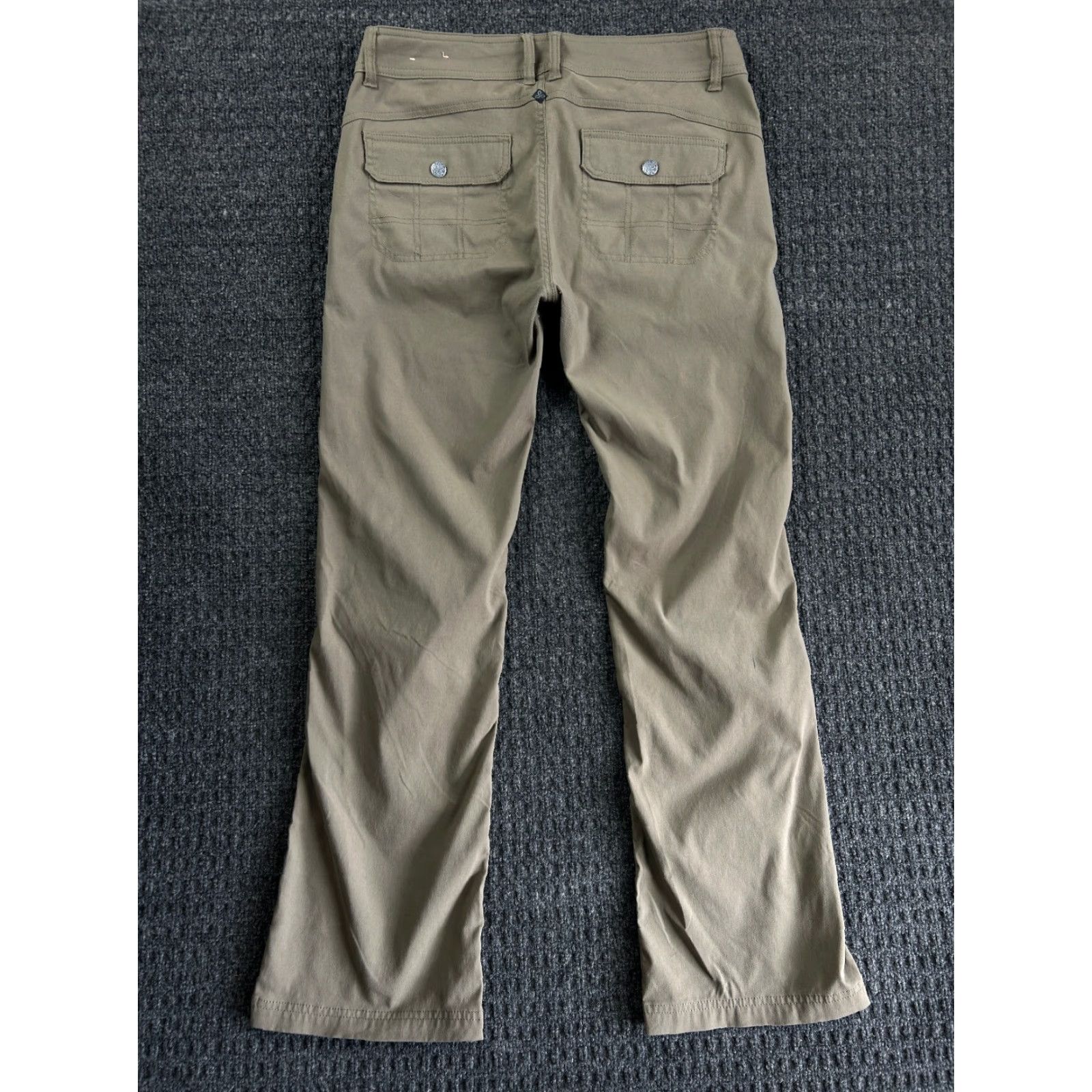 Prana Prana Halle Pants Women’s 10 Bootcut Low Rise Green Roll Up Button Drawstring Size 32" / US 10 / IT 46 - 3 Thumbnail