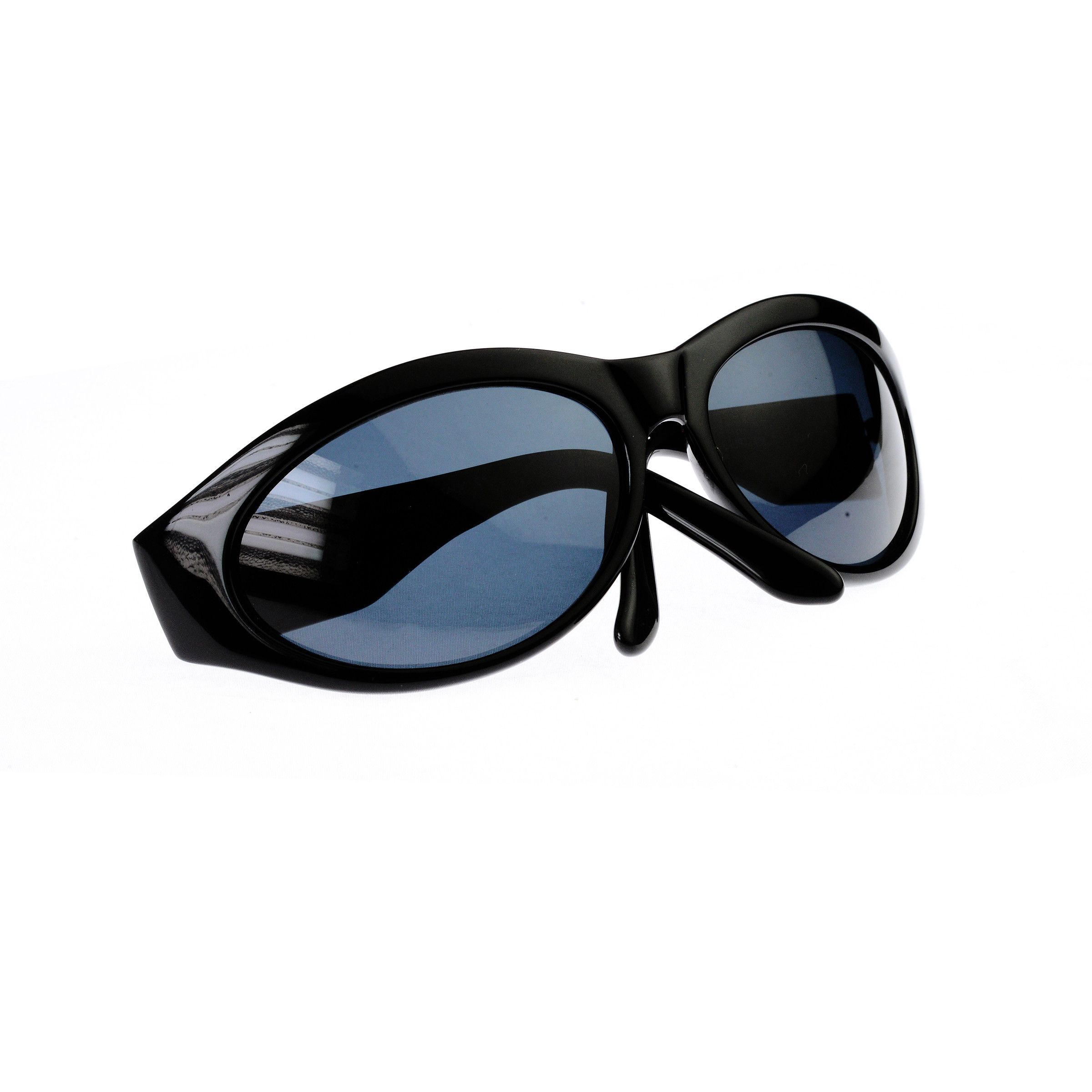 Laura Biagiotti Laura Biagiotti '90s Black & Gold Round Sunglasses Size ONE SIZE - 4 Thumbnail
