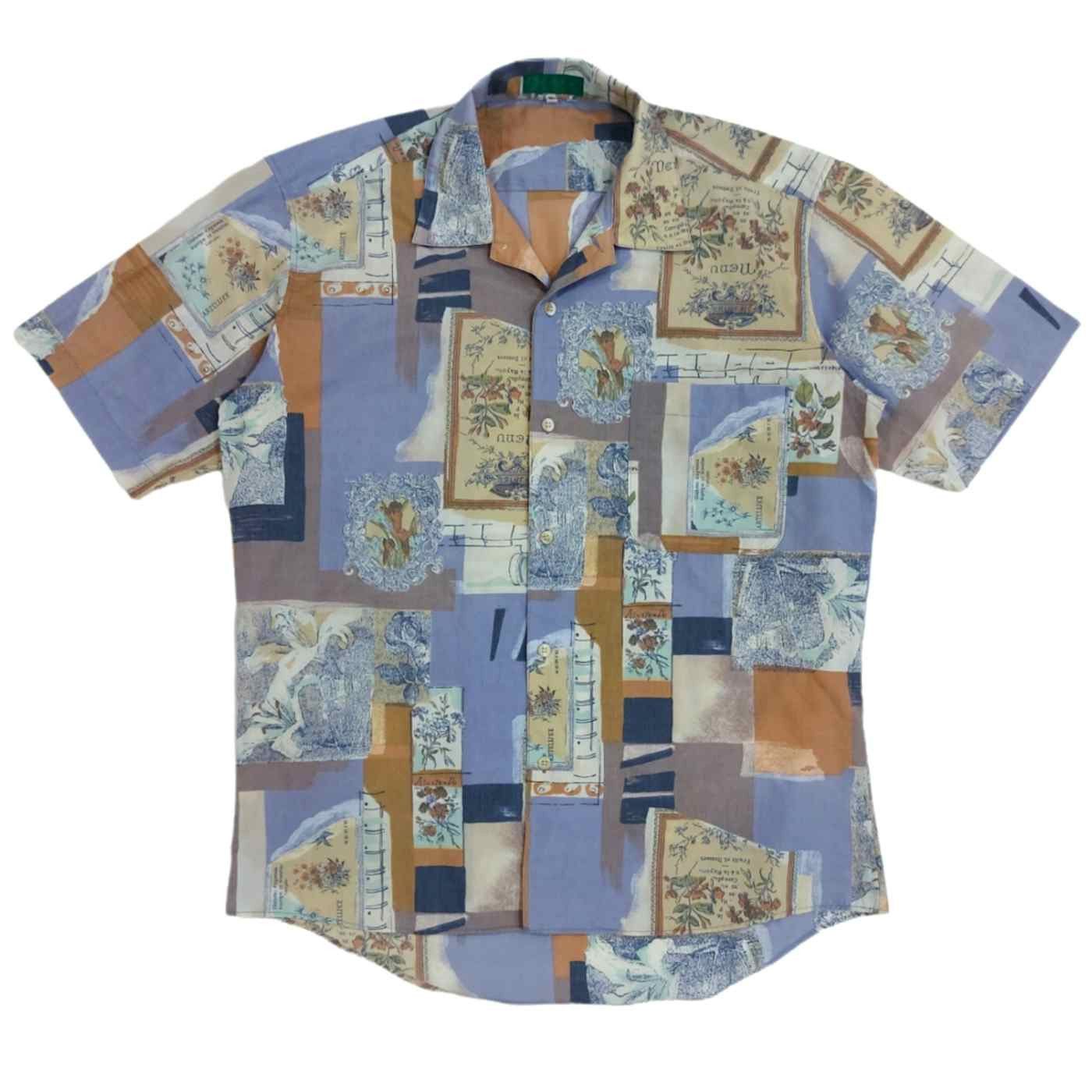 image of Vintage Carven Paris Designer Button Up Shirt, Men's (Size Large)