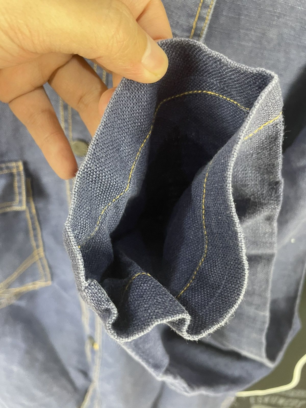 Japanese Brand Jami Island Double Pocket Denim Shirts Size US XL / EU 56 / 4 - 9 Thumbnail