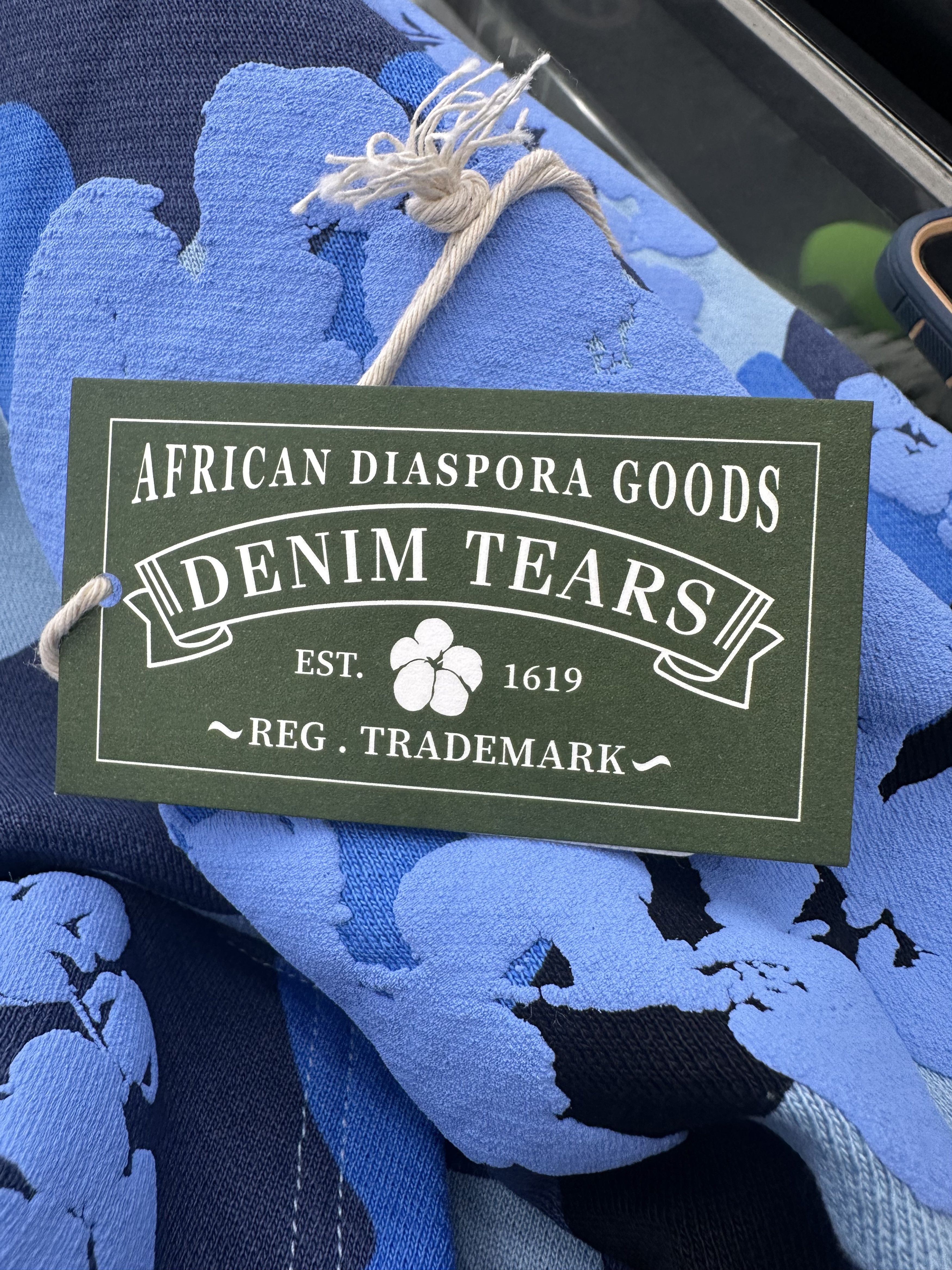 DENIM TEARS Denim Tears Camouflage Zip Hoodie Blue | Grailed