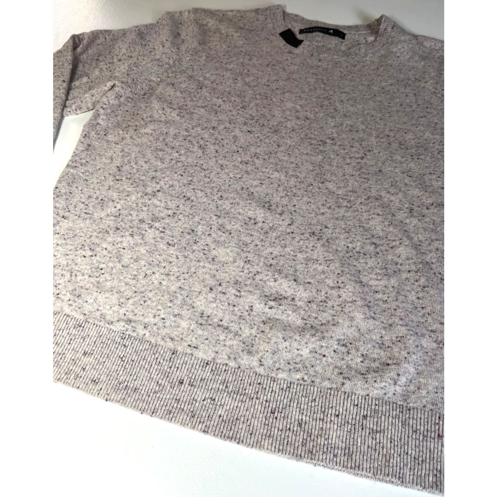Vintage VINTAGE Redvanly Merino Wool Crewneck Sweater Mens Size L Gray Purple Mockups of? Wait Size US L / EU 52-54 / 3 - 5 Thumbnail