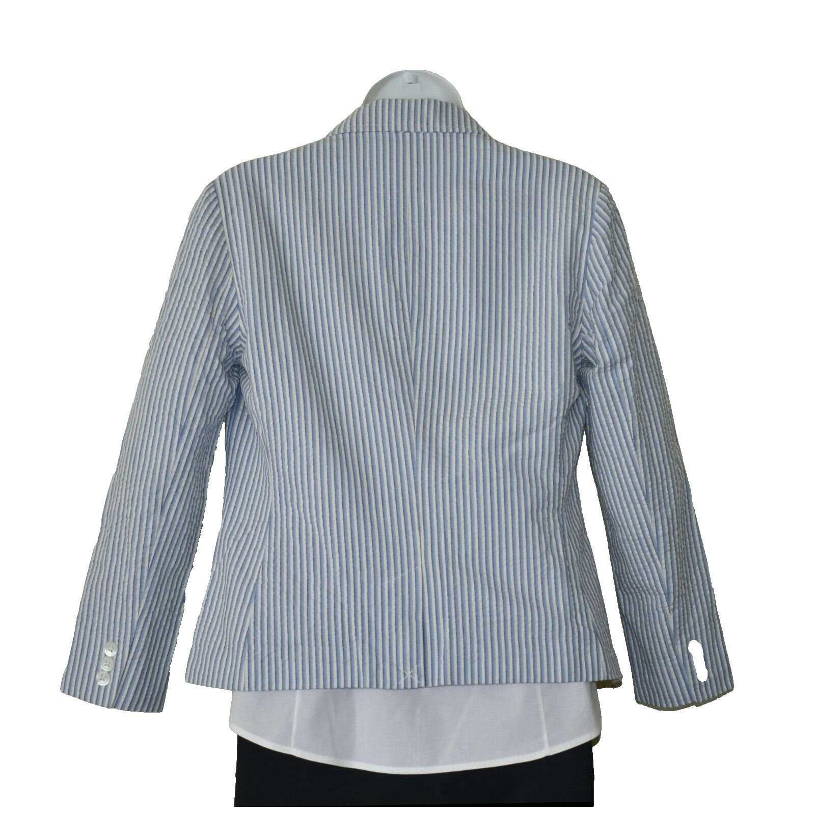 Ralph Lauren RALPH LAUREN RUGBY Blu Striped Cotton Two Button Blazer Sz 2 Size XS / US 0-2 / IT 36-38 - 4 Thumbnail