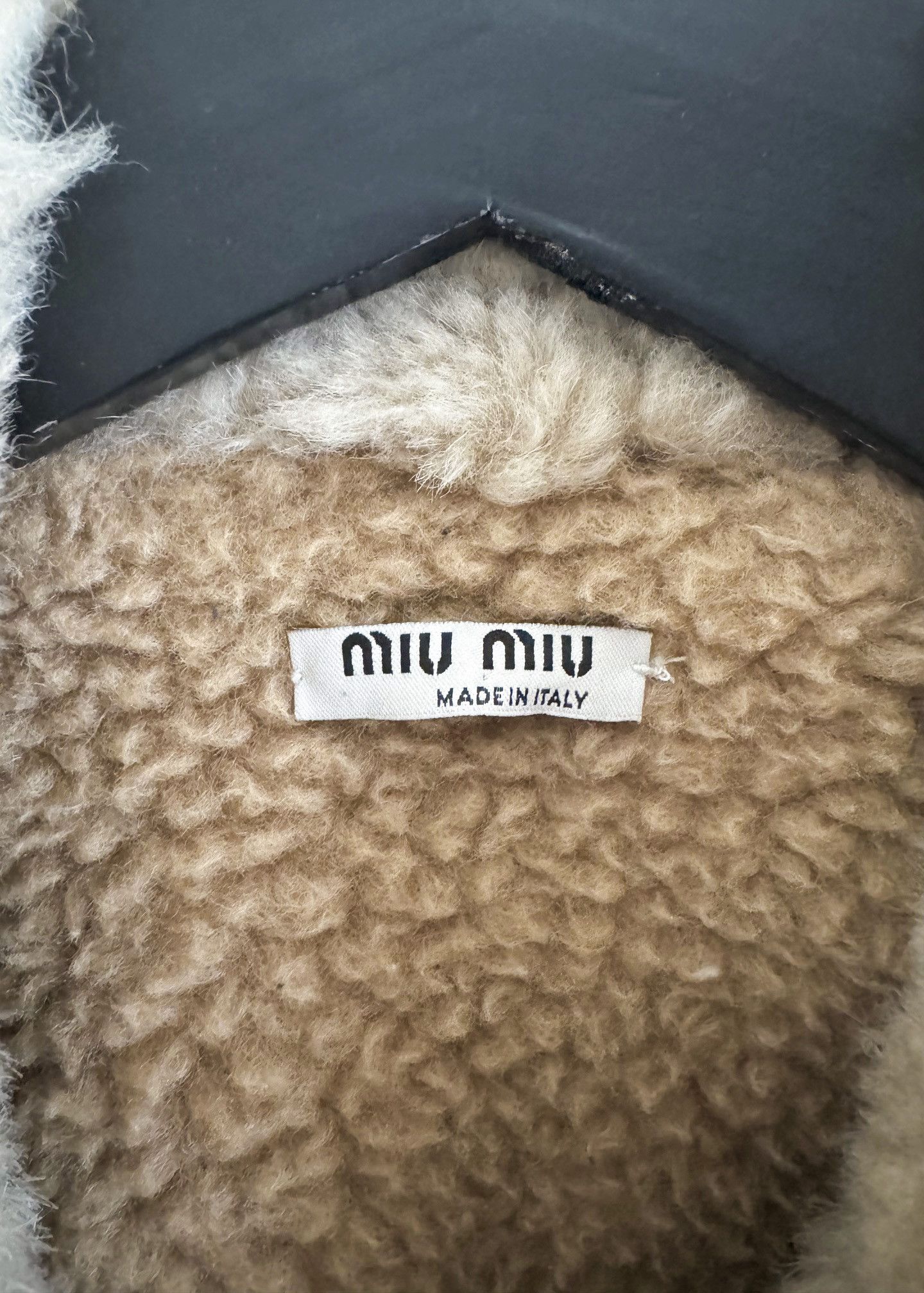 Miu Miu Miu Miu FW 2019 Blue Denim Shearling Aviator Biker Jacket Size XXS / US 00 / IT 34 - 8 Thumbnail
