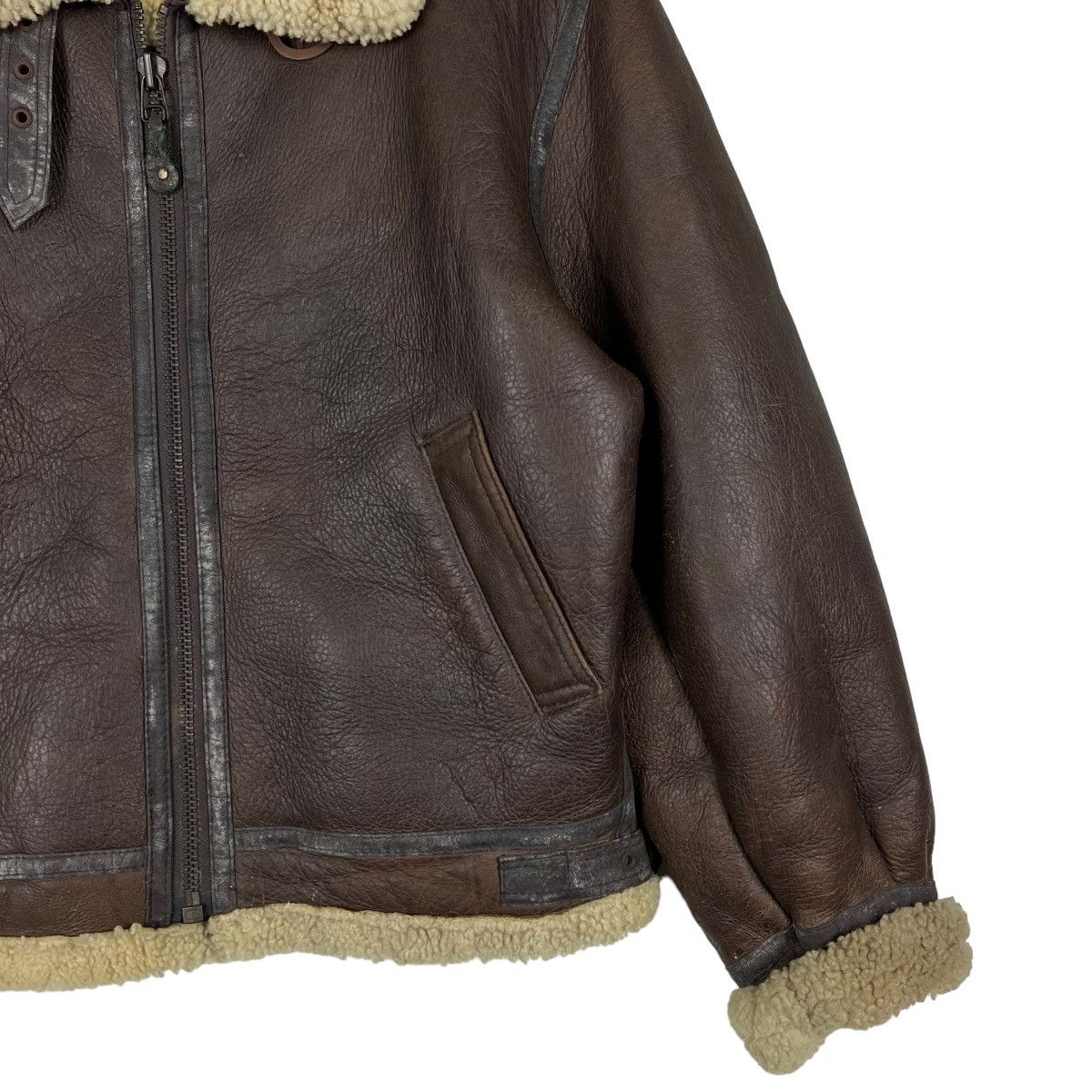 Vintage 🔥 VINTAGE B-3 SHEARLING LEATHER JACKET Size US M / EU 48-50 / 2 - 7 Thumbnail
