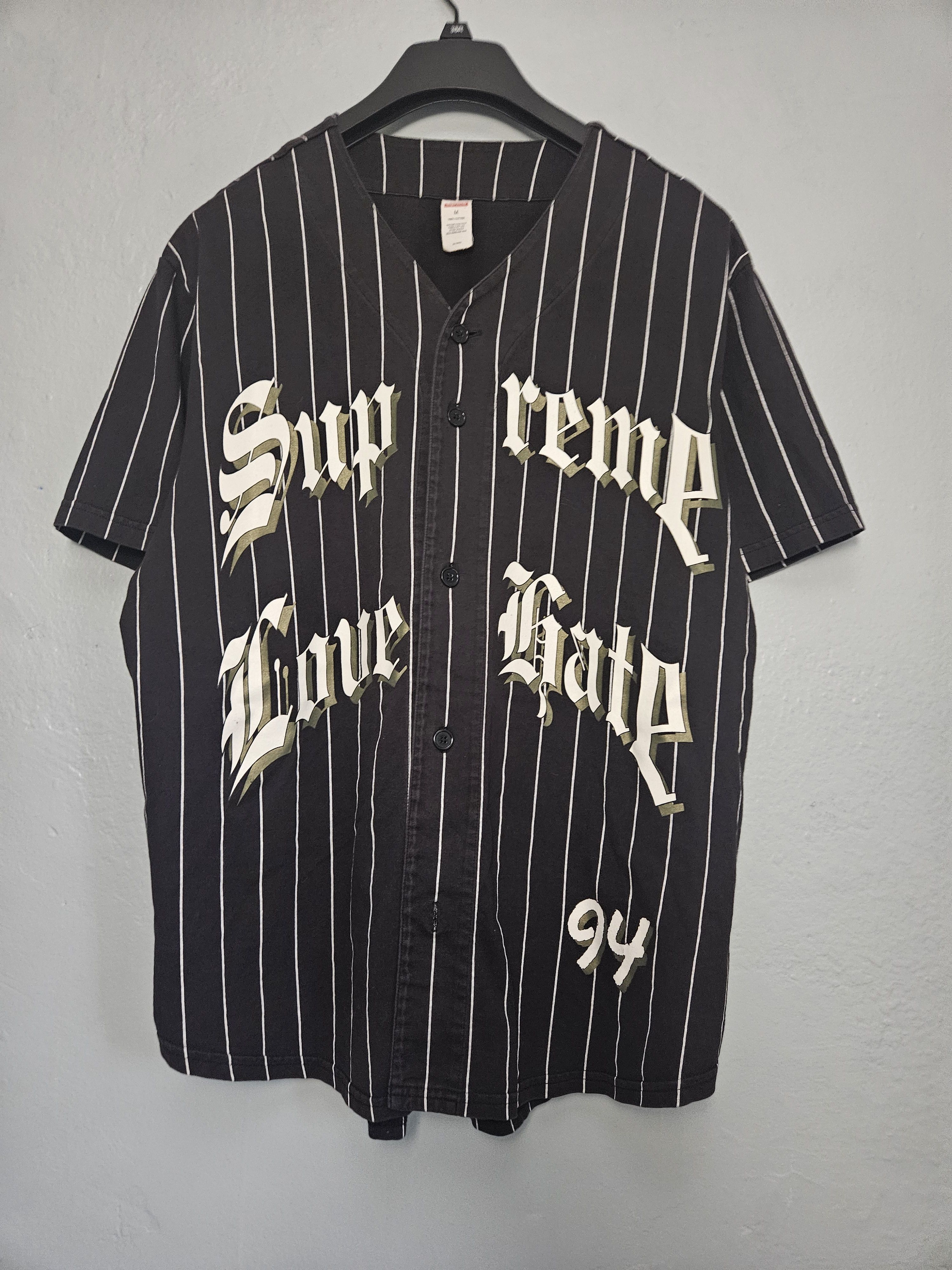 Love Hate 94 Pinstripe Button Up Jersey