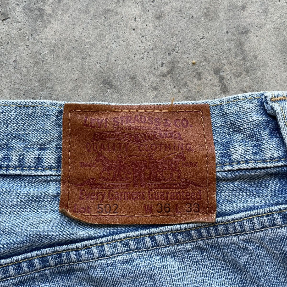 Jean × Levi's × Vintage Vintage Levi’s 502 Light Wash Distressed Jeans Pants Faded Size US 36 / EU 52 - 9 Thumbnail