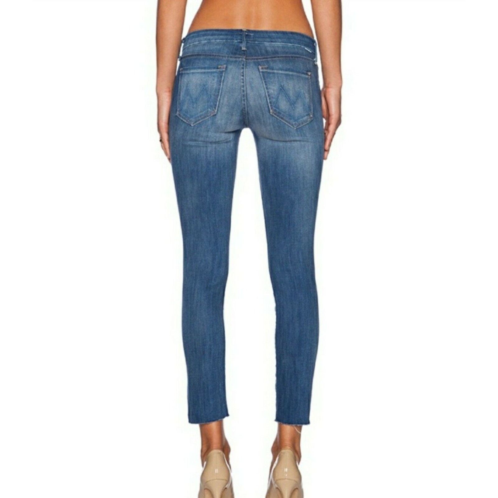 MOTHER MOTHER Looker Ankle Fray in Wicked Games Wash Denim 25/27 Size 25" / US 0 / IT 36 - 7 Thumbnail