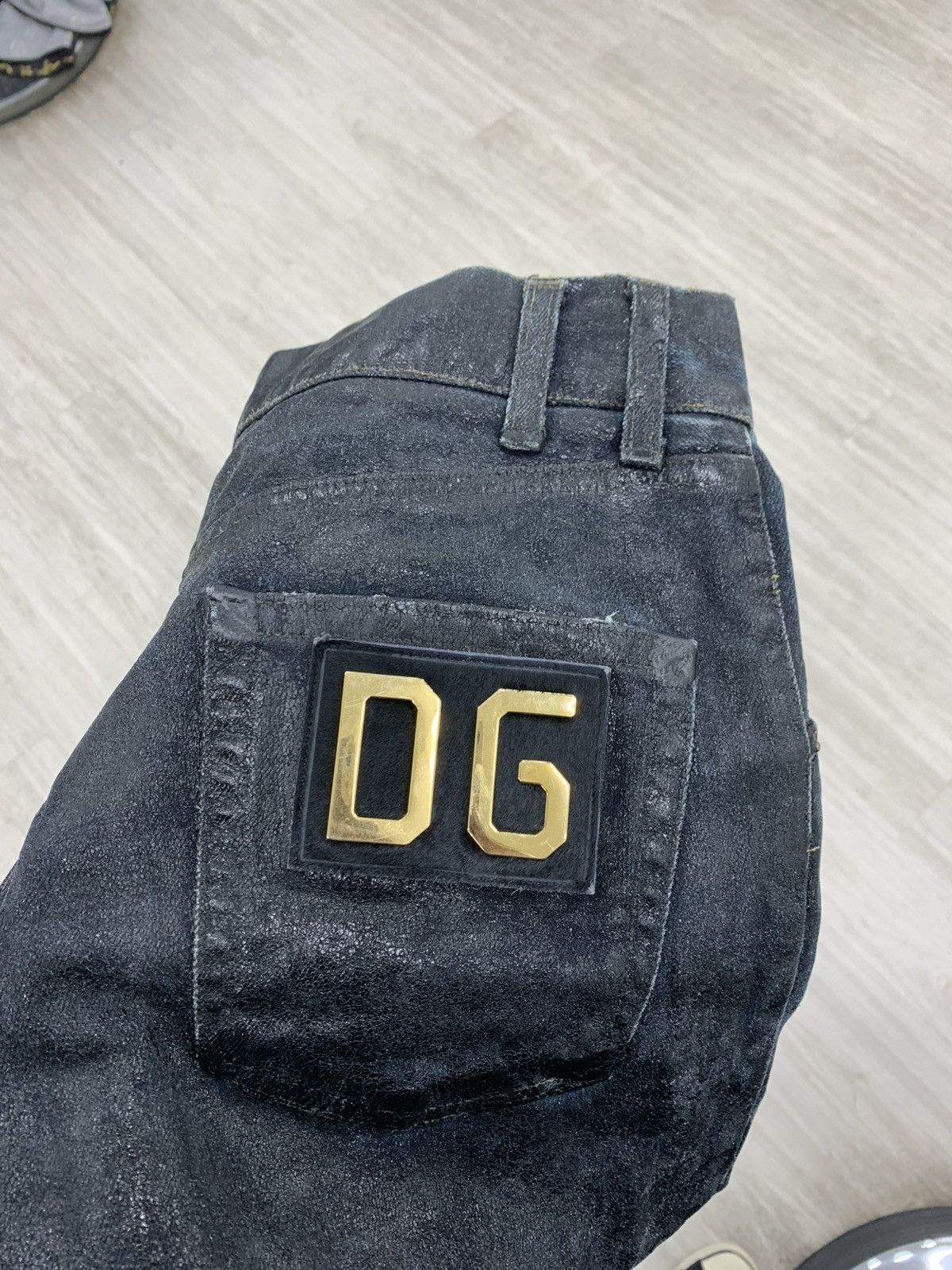 Dolce & Gabbana Dolce & gabbana waxed wide denim pantas Size US 32 / EU 48 - 4 Thumbnail