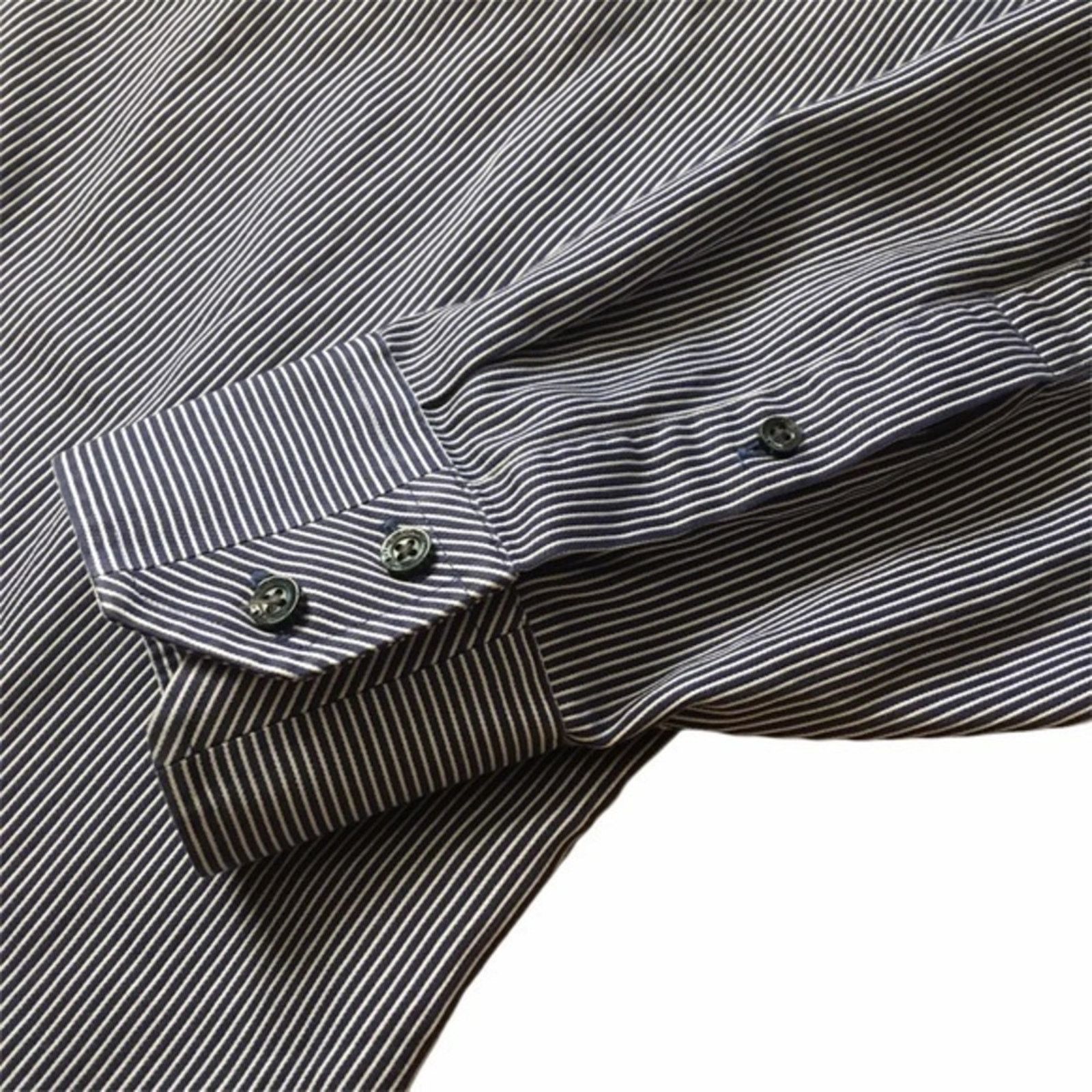 Ben Sherman Ben Sherman Pin-Striped Blue White Button-Down Shirt Size US L / EU 52-54 / 3 - 7 Thumbnail