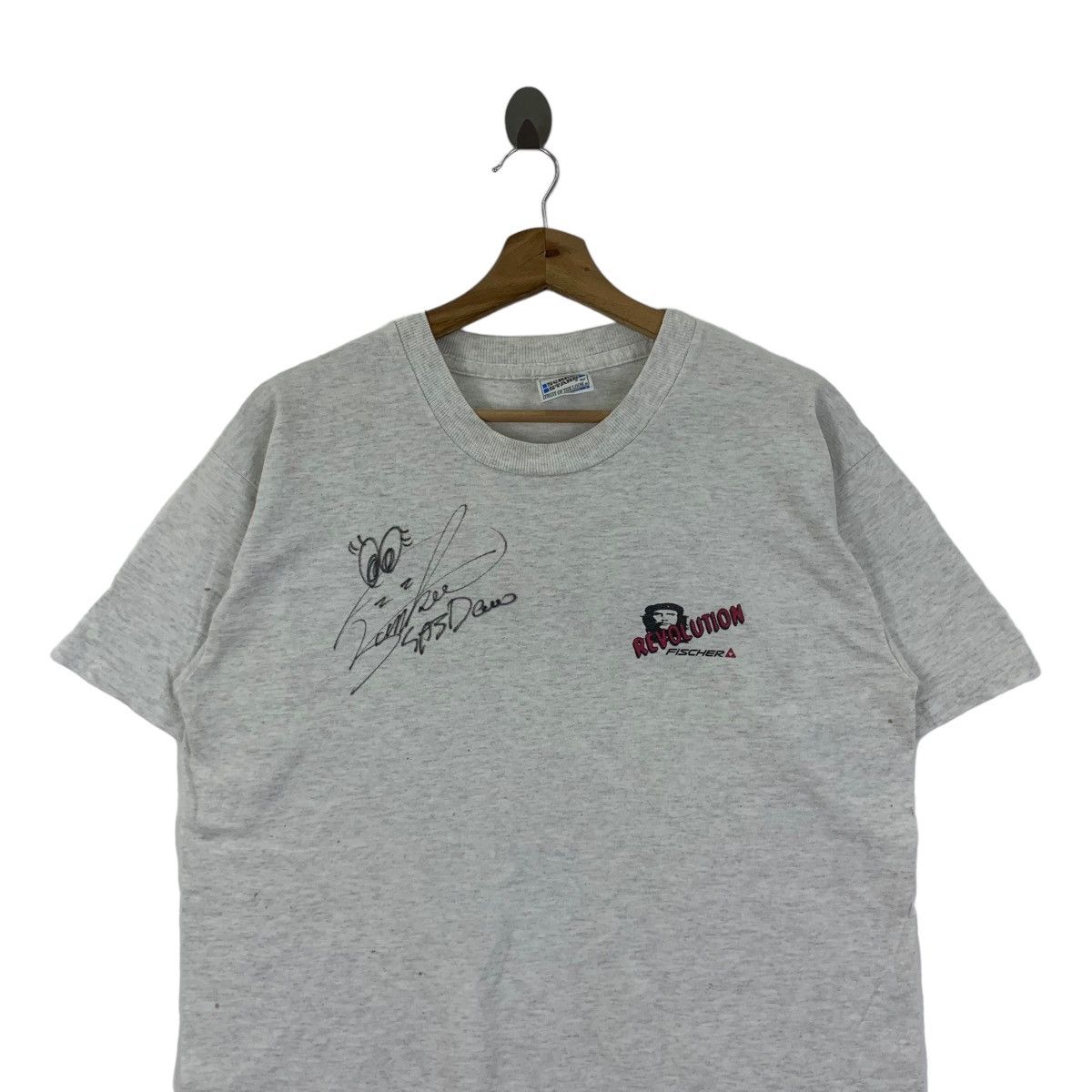 Fruit Of The Loom × Vintage Vintage REVOLUTION FISCHER SKI Che Guevara Tee Shirt Size US M / EU 48-50 / 2 - 2 Thumbnail