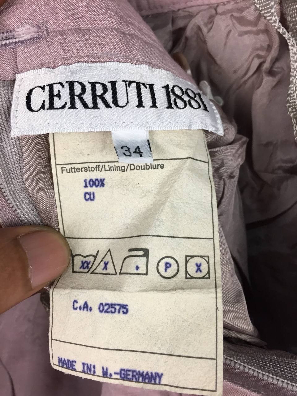 Cerruti 1881 Vtg 80s Cerruti 1881 West Germany Linen Blend Midi Skirt Size 24" / US 00 / IT 34 - 15 Thumbnail