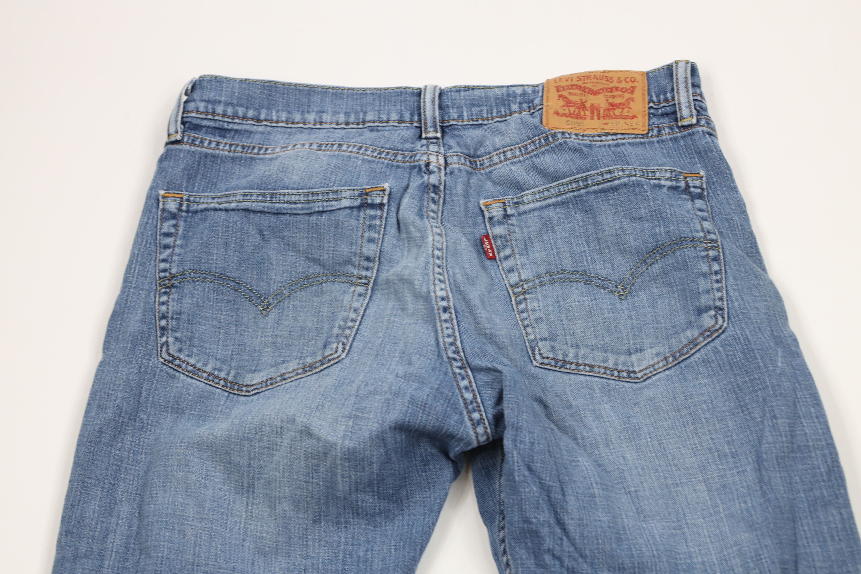 Levi's × Vintage Vintage Y2K Levis 505 Regular Fit Denim Jeans Blue Cotton Size US 32 / EU 48 - 13 Thumbnail