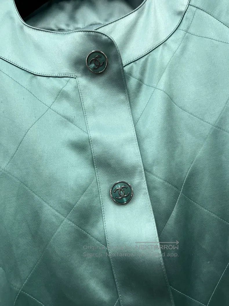 Other Chanel 23P Lake Blue Silk Drawstring Windbreaker Jacket Size XXS / US 00 / IT 34 - 2 Thumbnail