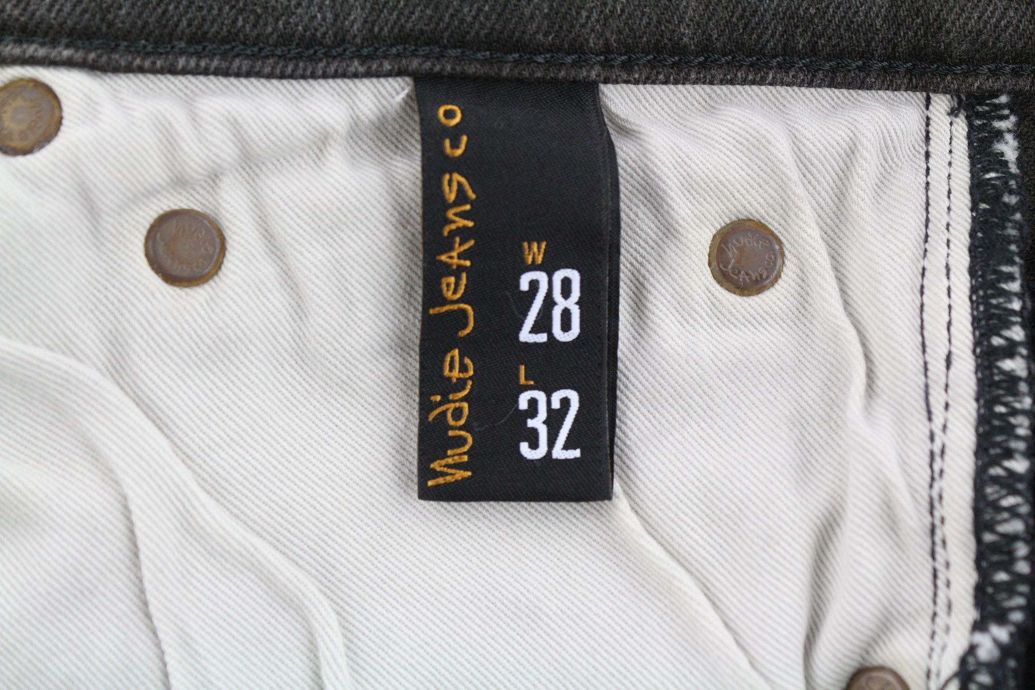 Nudie Jeans PIPE LED W28/L32 Grey Marble Organic Skinny Zip Dark 81918 Size US 28 / EU 44 - 7 Thumbnail