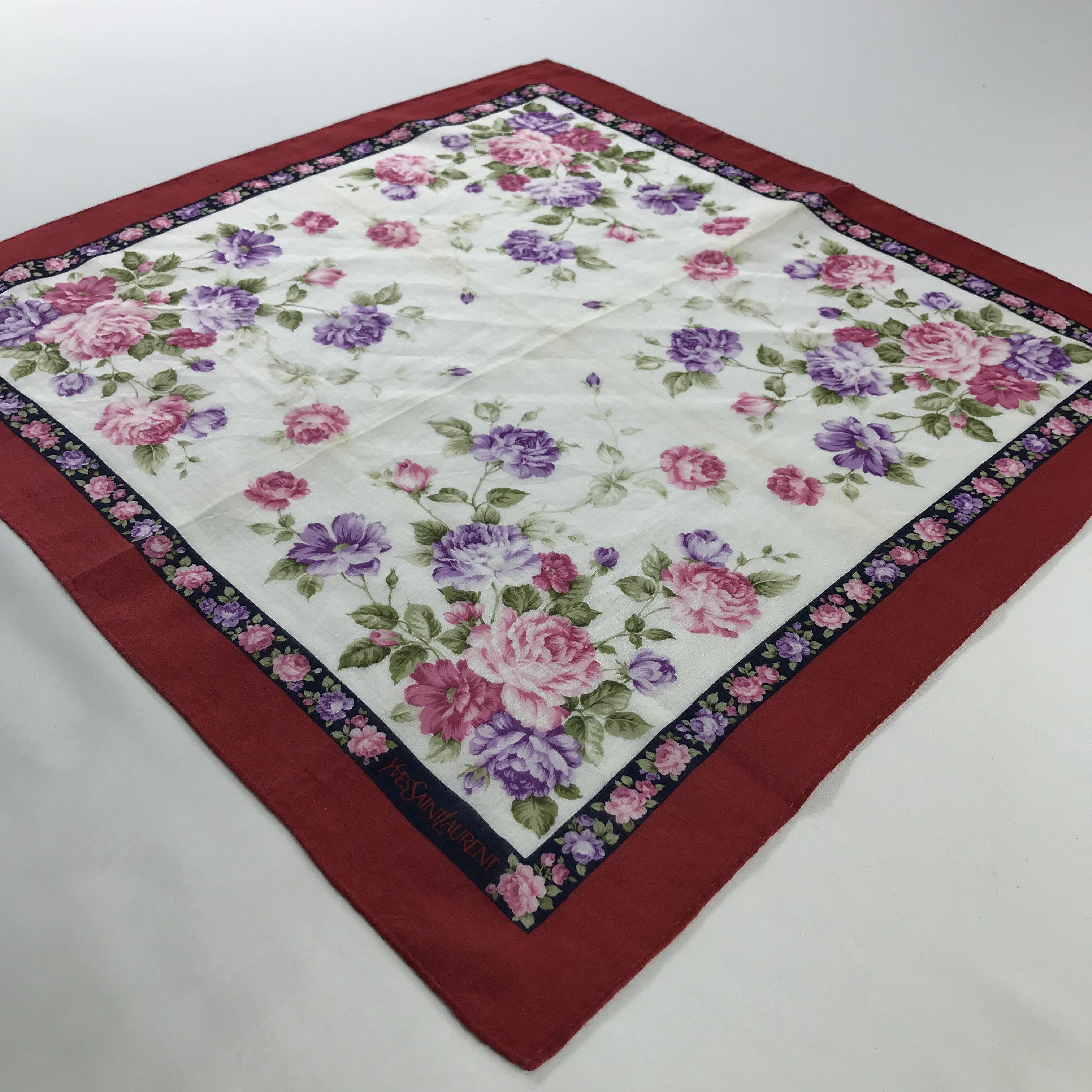 Vintage × Yves Saint Laurent Yves Saint Laurent Bandana / Handkerchief /Neckerchief -S462 Size ONE SIZE - 2 Thumbnail