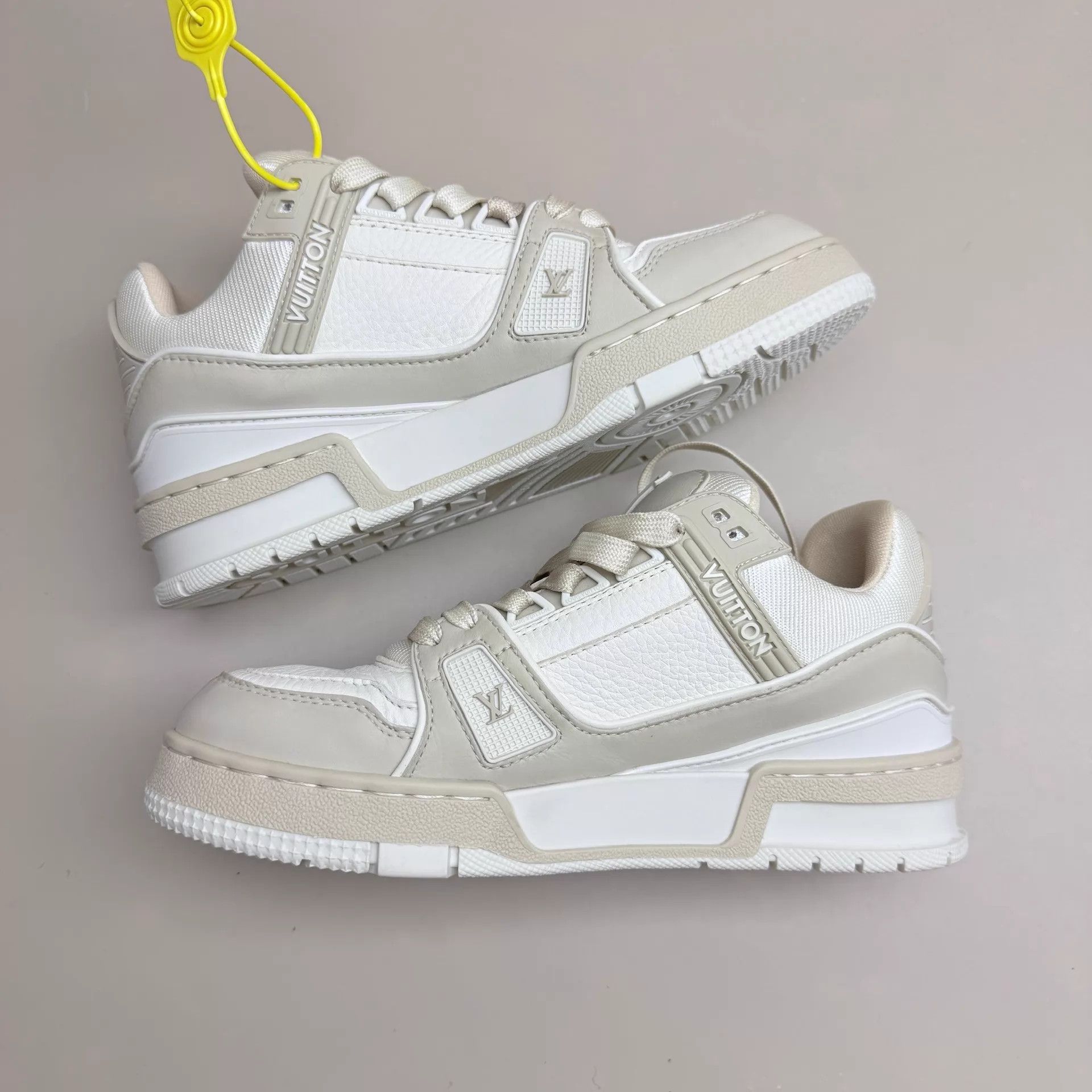 Louis Vuitton LV Trainer Latte Sneaker Women's EU 36.5 Size US 6 / IT 36 - 5 Thumbnail