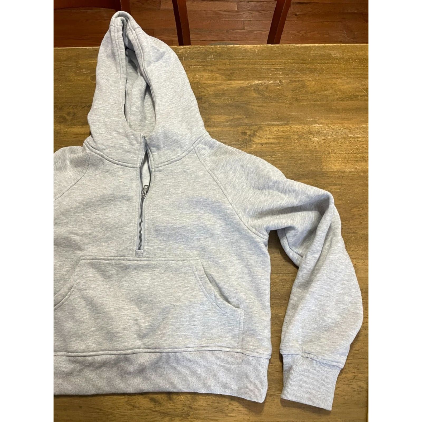 Vintage Automet Hoodie Women’s Medium Gray Pullover Long Sleeve Half Zip - Activewear, Regular Fit, Zip Closure, Solid - Hoodie - Womens Size M / US 6-8 / IT 42-44 - 4 Thumbnail