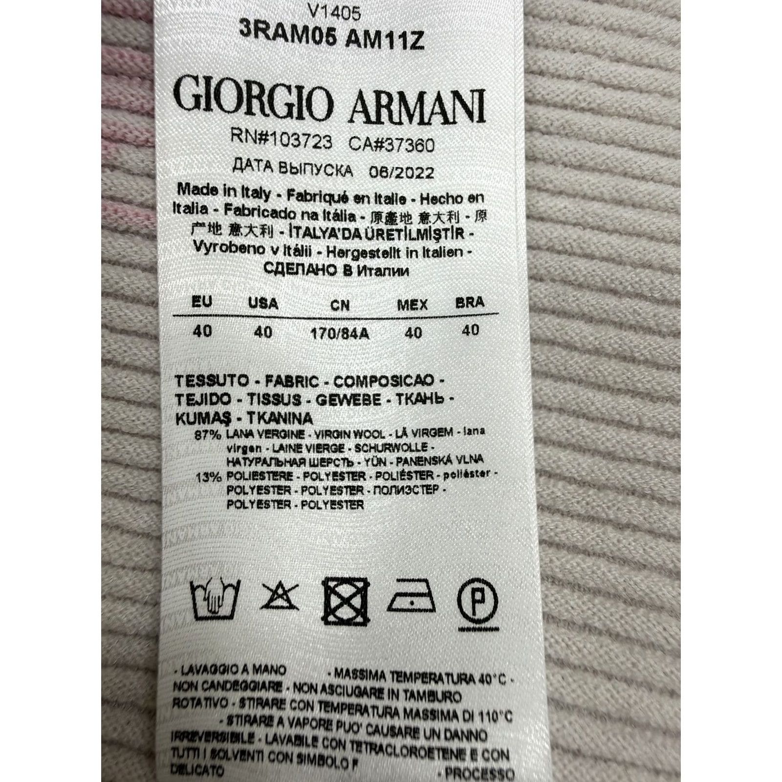 Giorgio Armani Giorgio Armani Women Burgundy Colorblock Mock Neck Sweater Size 40 Size S / US 4 / IT 40 - 4 Thumbnail
