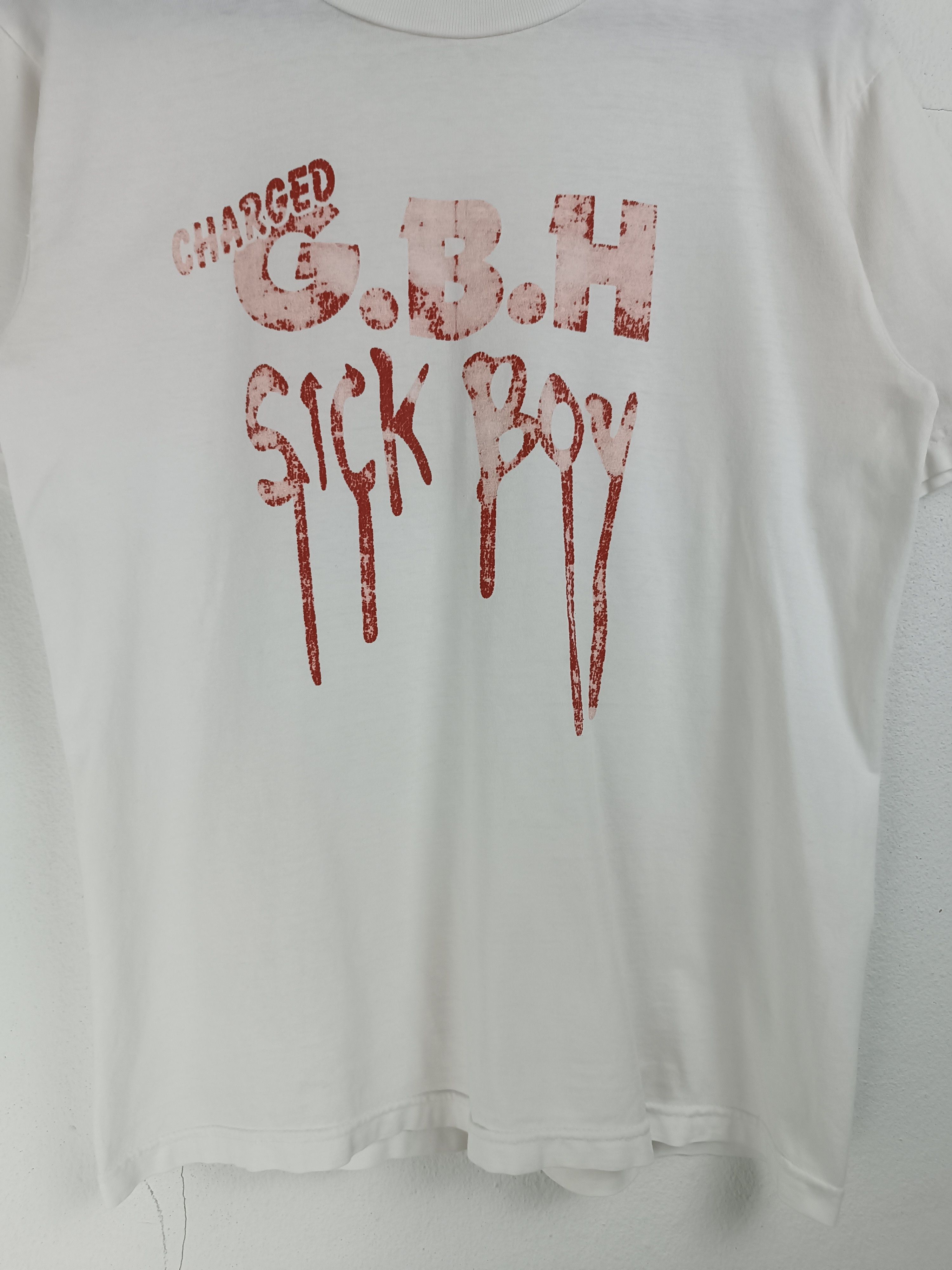 Band Tees THRASHED FADED VINTAGE 2000s CHARGED GBH SICK BOY PUNK crass Size US S / EU 44-46 / 1 - 9 Thumbnail