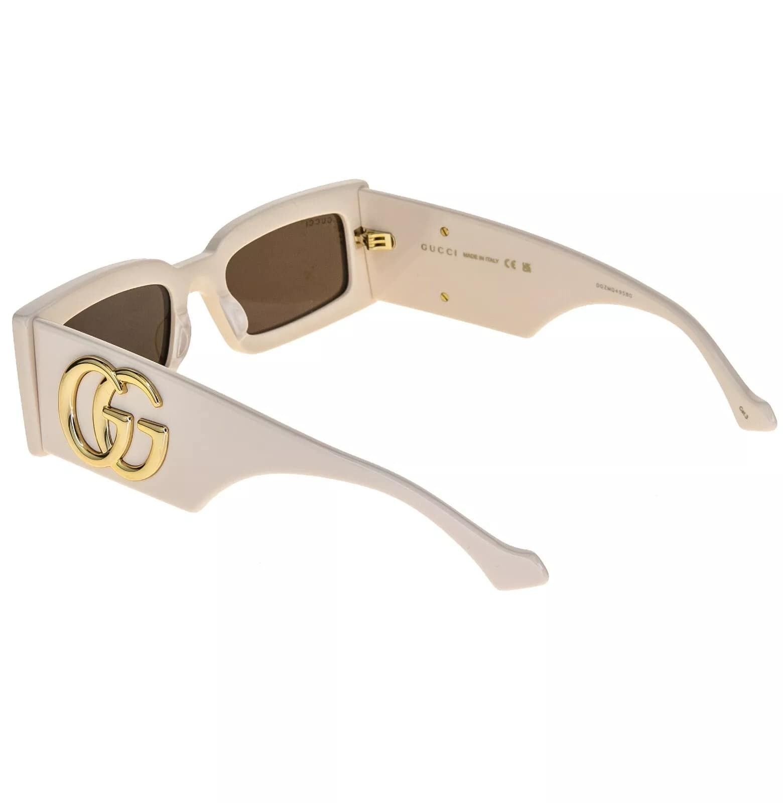 Gucci GUCCI 1425 Ivory Brown Narrow Gg1425S Sunglasses 004 Size ONE SIZE - 2 Thumbnail