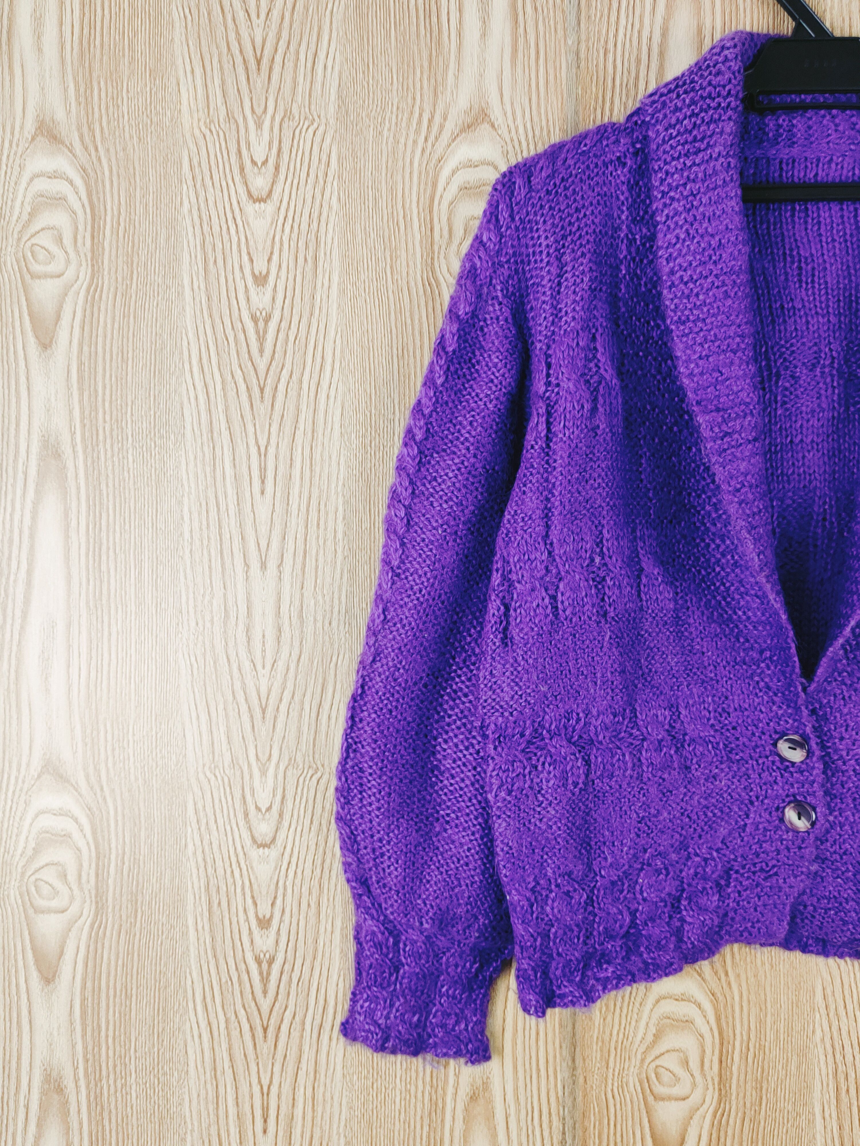 Japanese Brand Japanese Brand Purple Knitwear Cardigan #W566 Size S / US 4 / IT 40 - 3 Thumbnail