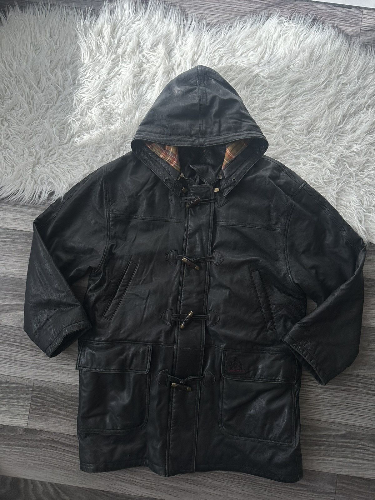Mulberry Mulberry Lether Black Duffle Coat Napoleon Jacket hype Size US L / EU 52-54 / 3 - 1 Thumbnail