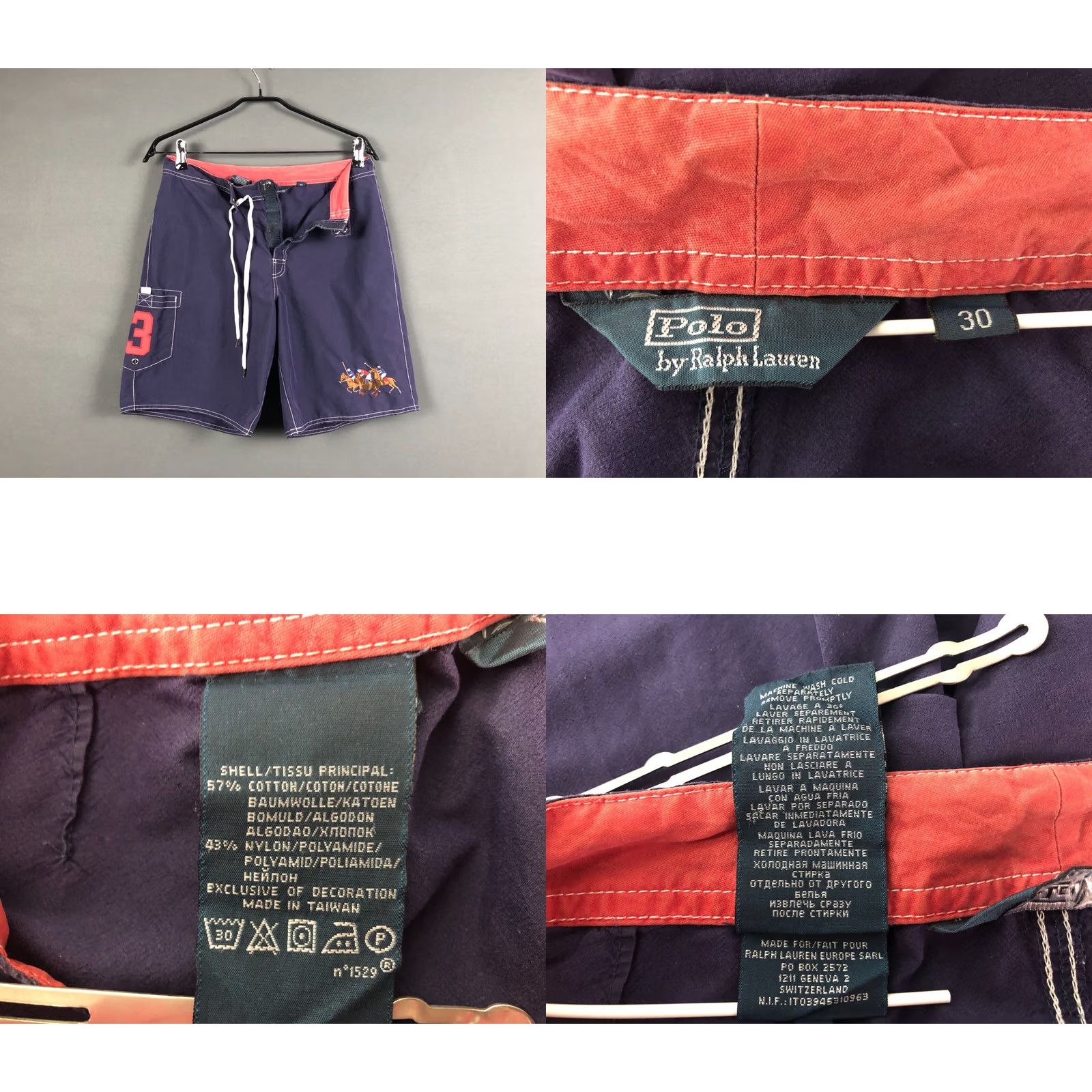 Ralph Lauren Ralph Lauren Swim Shorts Men Size 30 Cotton Nylon Dark Blue Color Pony Bottoms Size US 30 / EU 46 - 8 Thumbnail