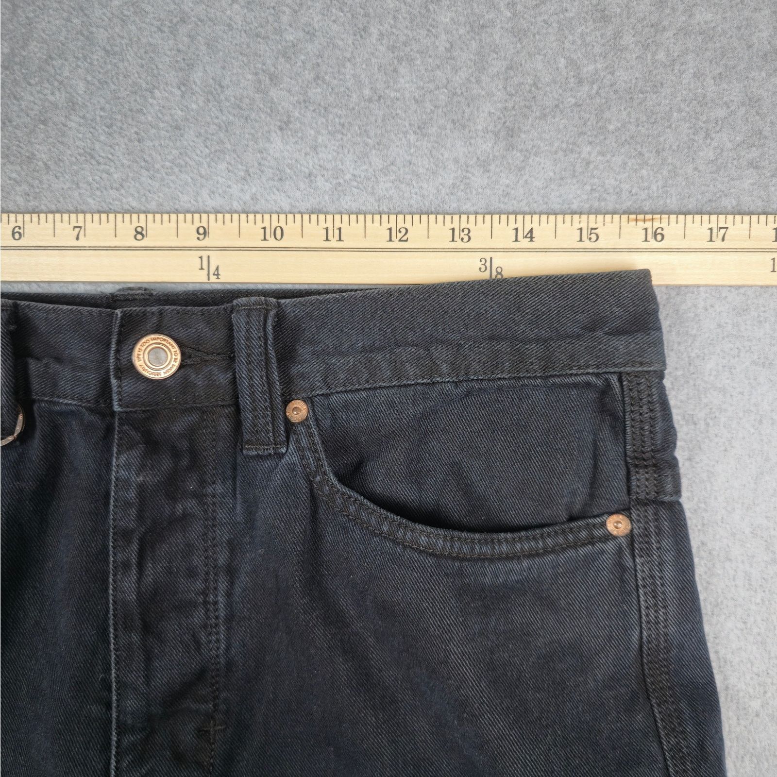 NEUW Denim Neuw 30x29 Black Button Fly Jeans Size US 30 / EU 46 - 17 Thumbnail
