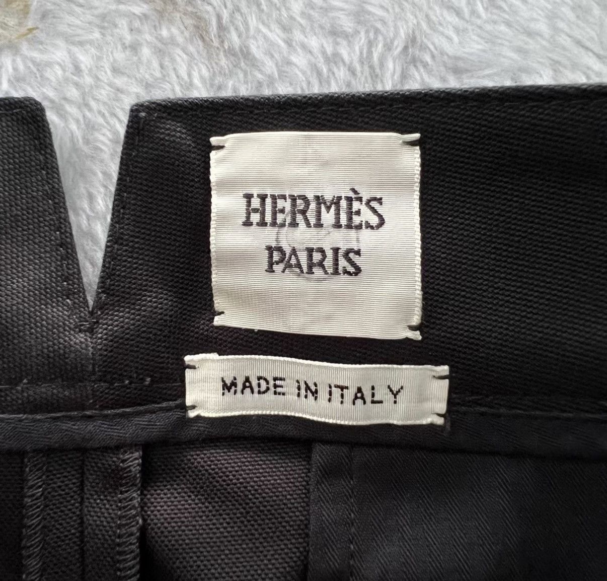 Hermes Hermès Black Wide-Leg Pants J41 Size 24" / US 00 / IT 34 - 5 Thumbnail