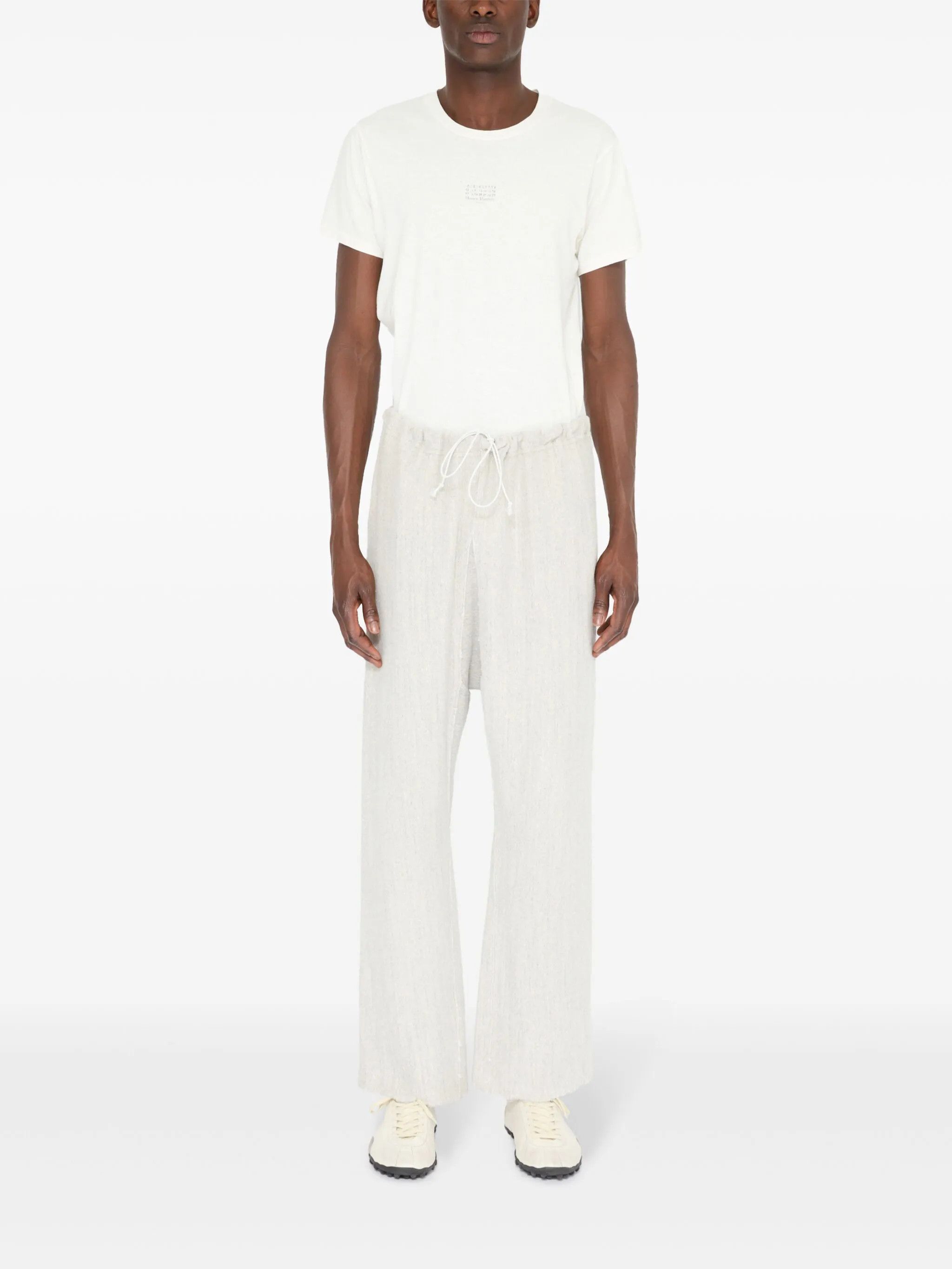 Maison Margiela o1w1db10226 Cotton Track Pant in White Size US 34 / EU 50 - 2 Thumbnail