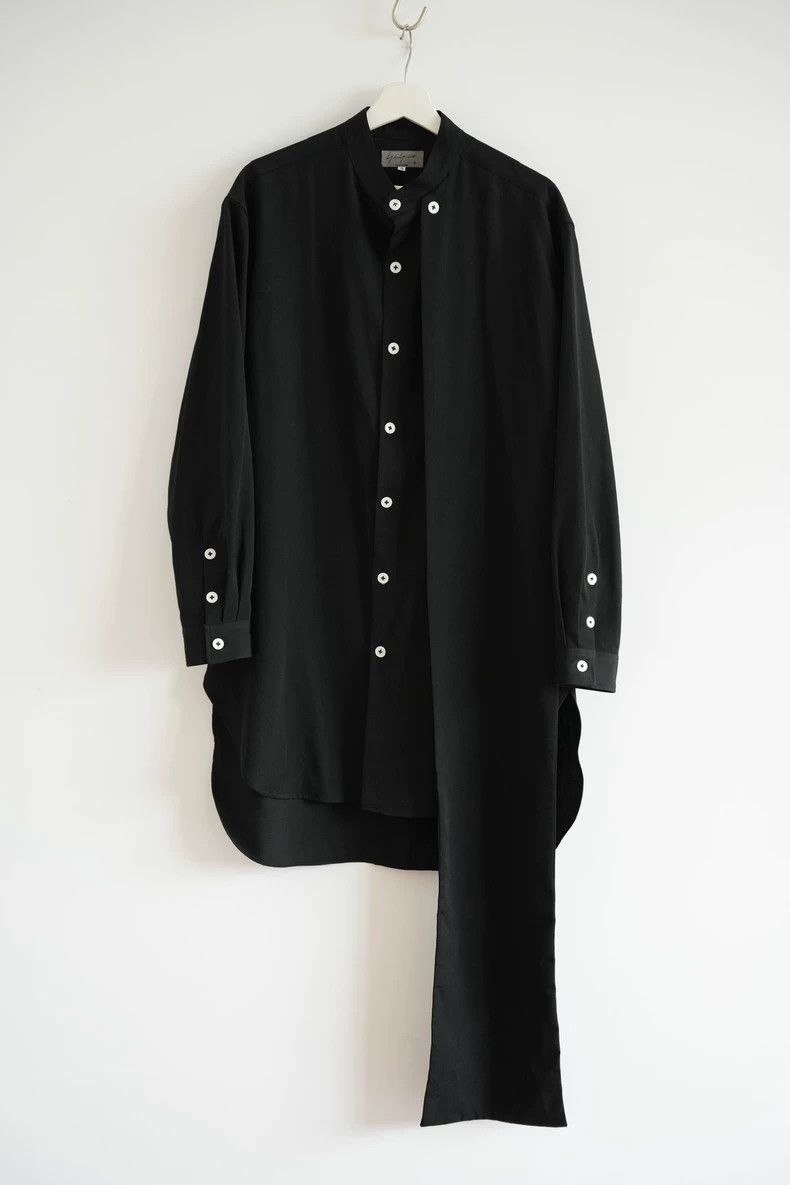 Yohji Yamamoto Yohji Yamamoto 19aw White Button Scarf Wool Shirt 2502-Next Size US M / EU 48-50 / 2 - 1 Thumbnail