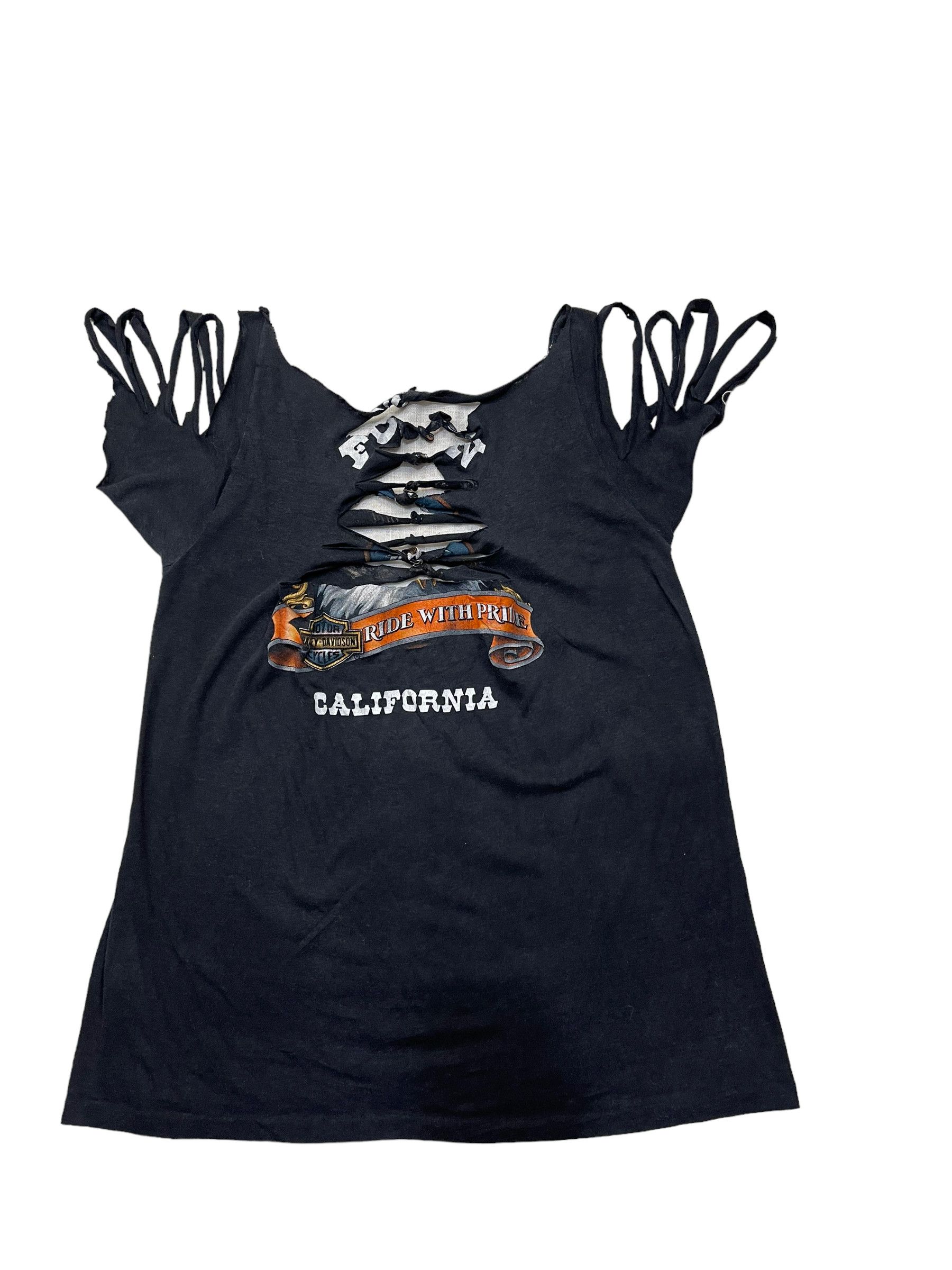 Harley Davidson × Vintage Vintage Harley Davidson California Distressed T-Shirt Size S / US 4 / IT 40 - 2 Thumbnail