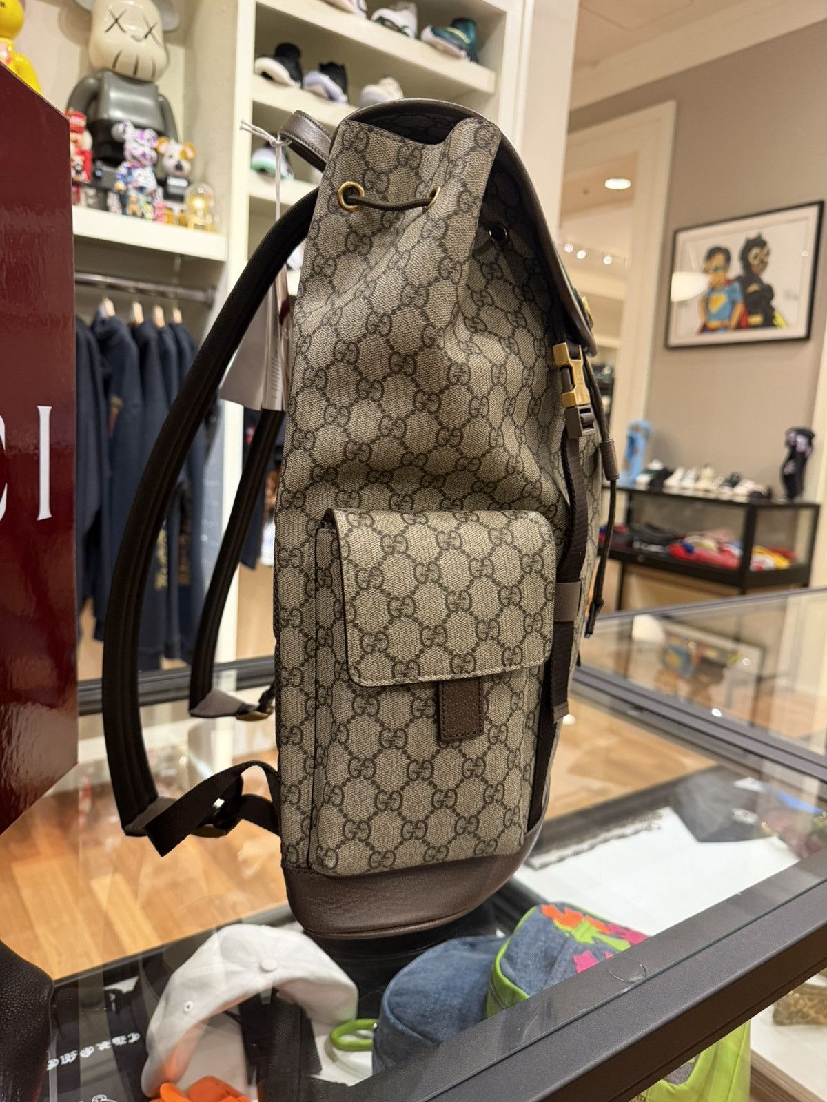Gucci Gucci Ophidia GG Canvas Large Backpack Size ONE SIZE - 5 Thumbnail