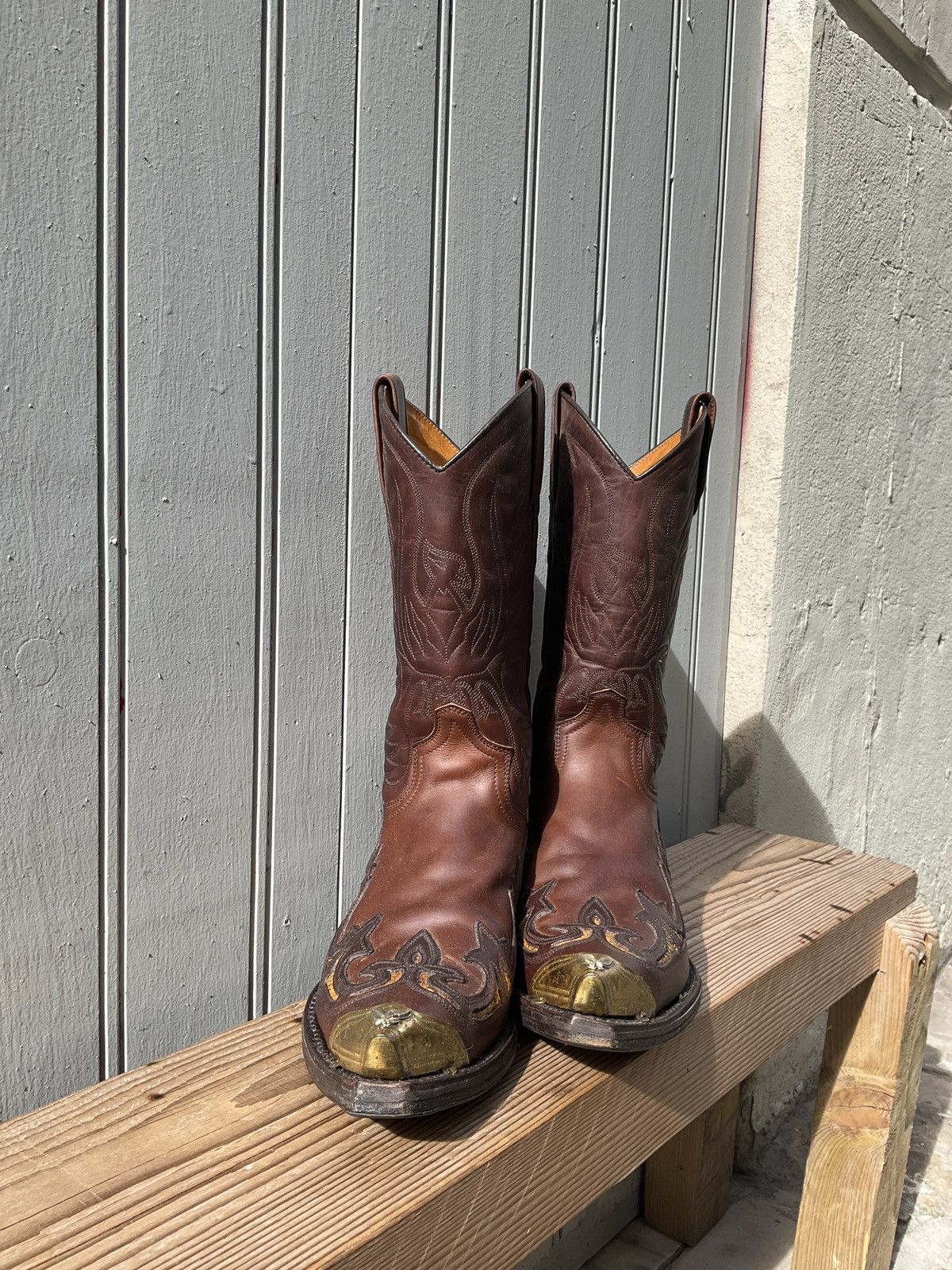 Sendra Sendra cowboy boots gold/silver metal elements Size US 8.5 / EU 41-42 - 2 Thumbnail