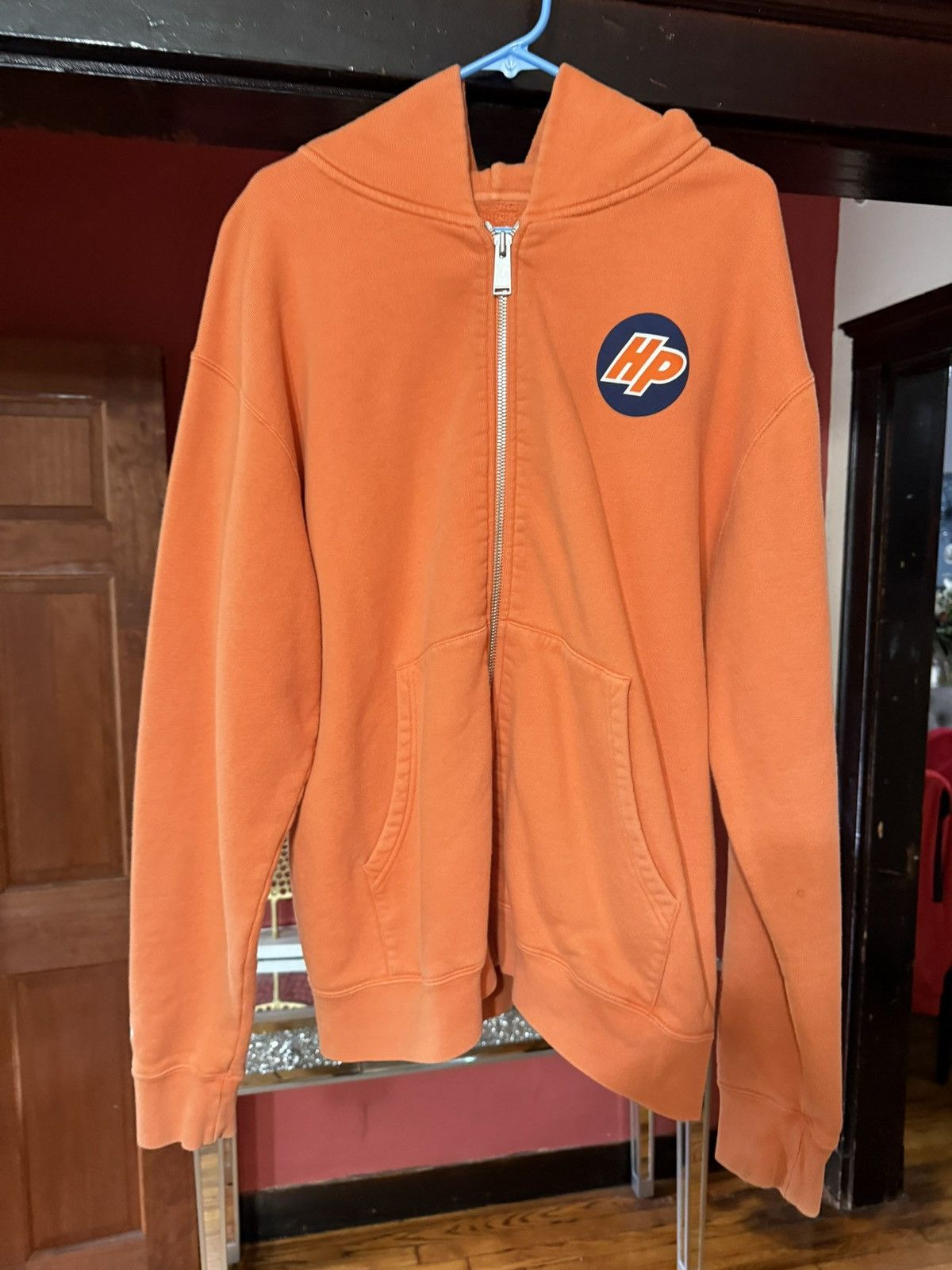 Heron Preston Heron Prestin Orange Style Zip Up Heavyweight Hoodie Size L Size US L / EU 52-54 / 3 - 1 Thumbnail