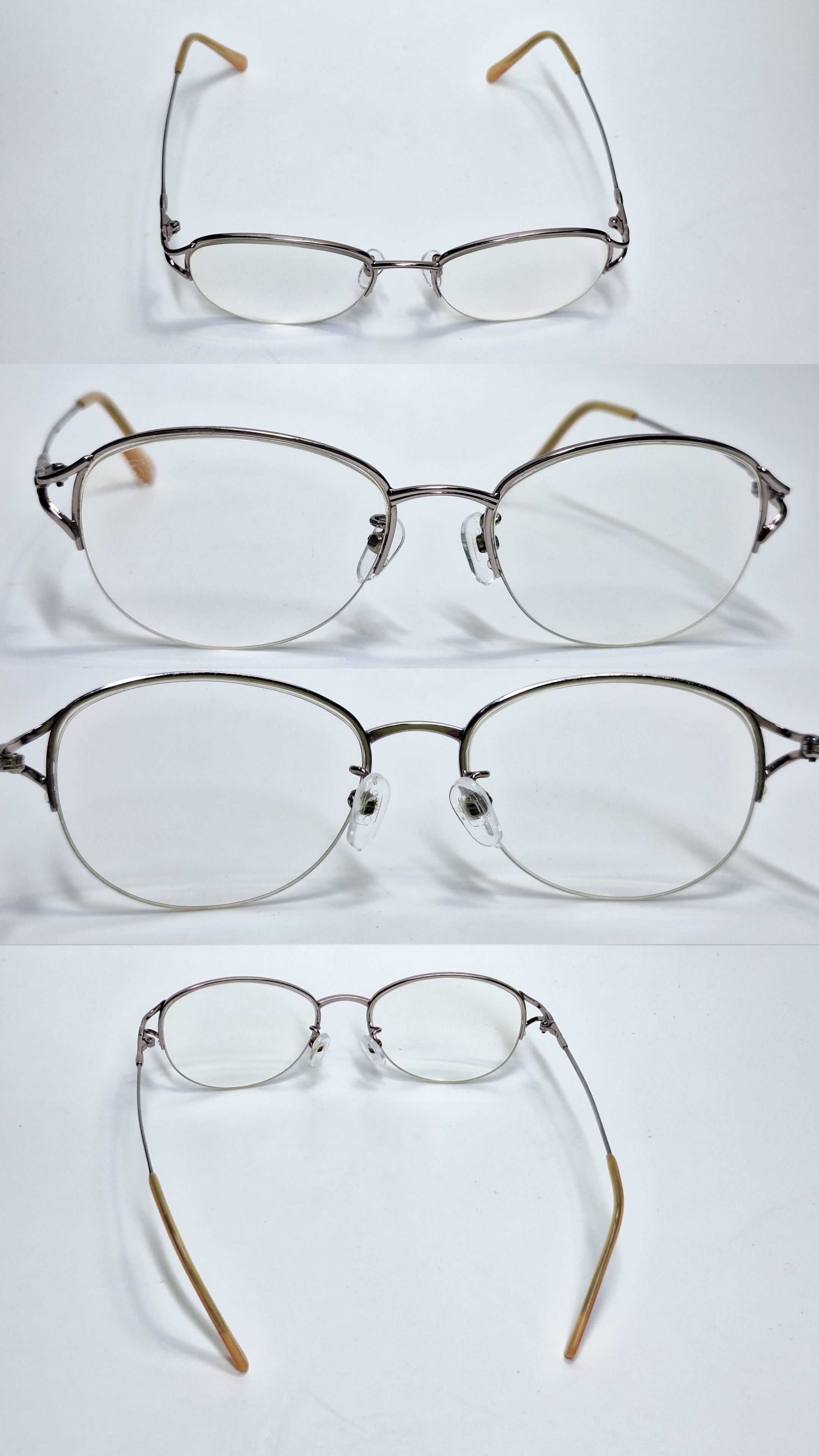 Other 90s Japan Vintage ONLYFLEX OF-1004 Half Rim Eyeglass Frame Size ONE SIZE - 3 Thumbnail